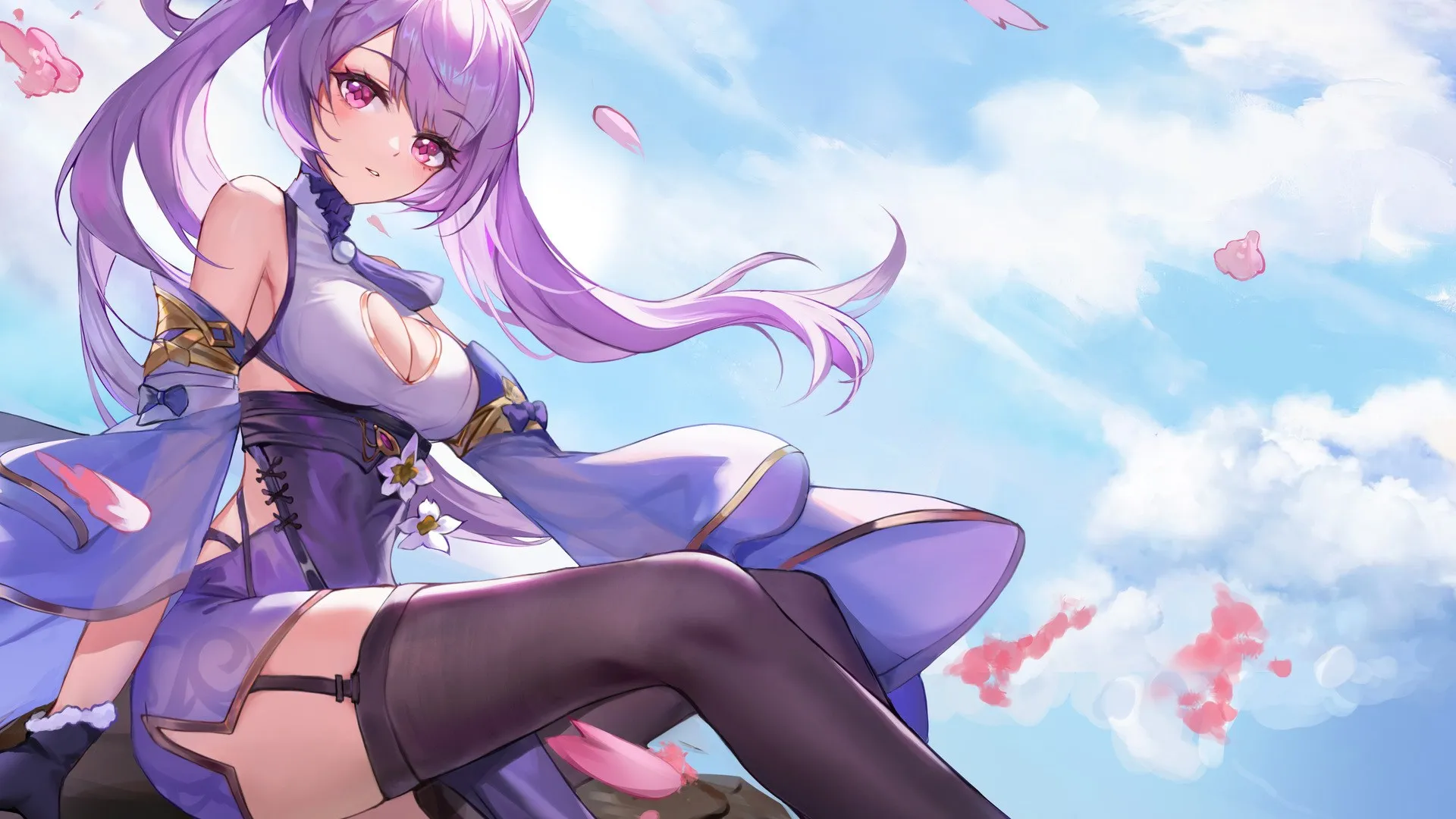 大腿 原神 动漫女孩 长袜 电脑壁纸 4K壁纸