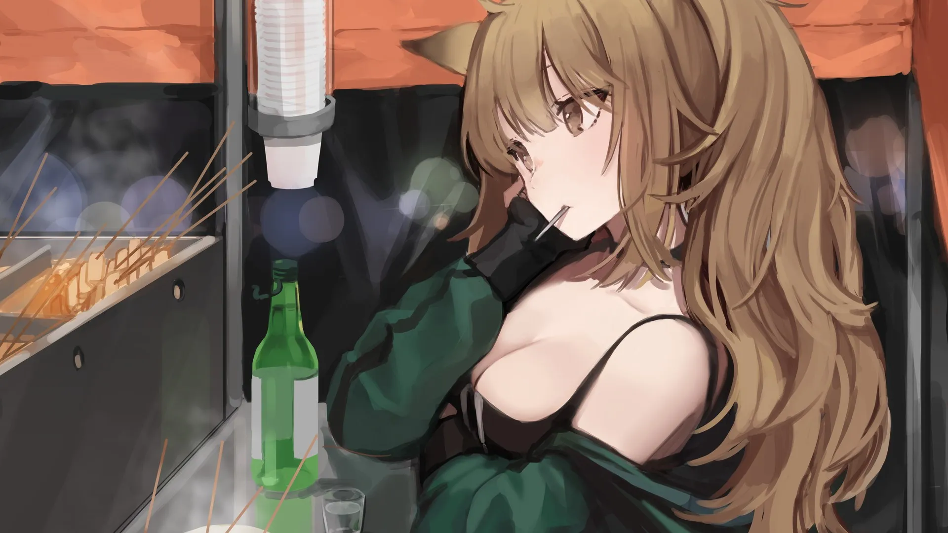 猫咪女孩 女人 淡褐色眼睛 动漫 动漫女孩 电脑壁纸 4K壁纸