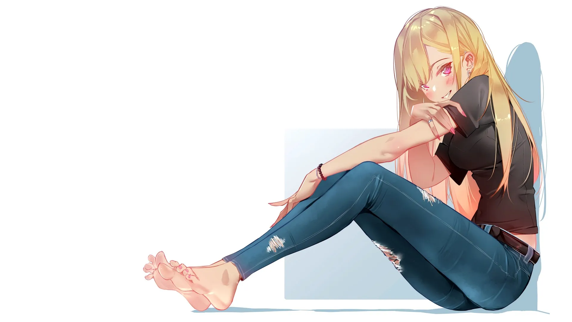 黑色衬衫 牛仔裤 动漫 电脑壁纸 4K壁纸