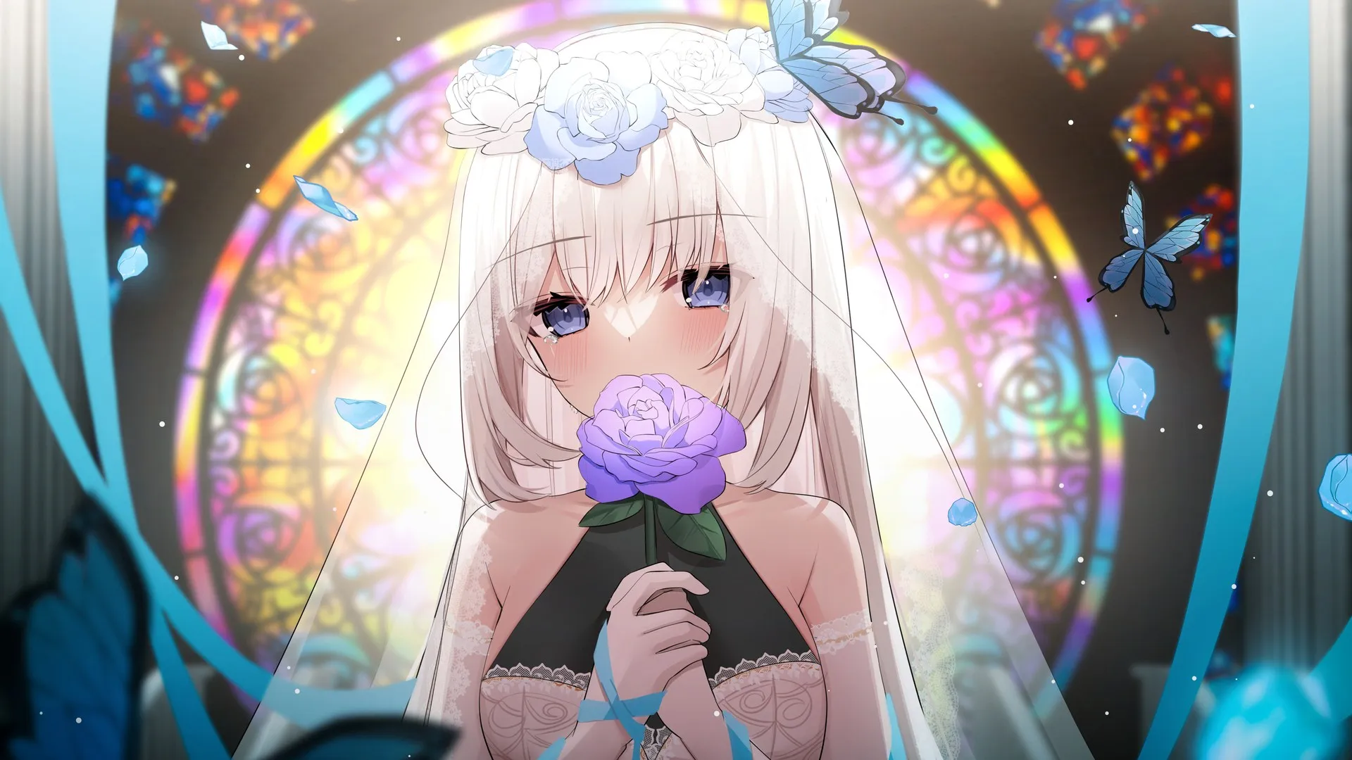 动画 动画女孩 插图 婚纱 电脑壁纸 4K壁纸