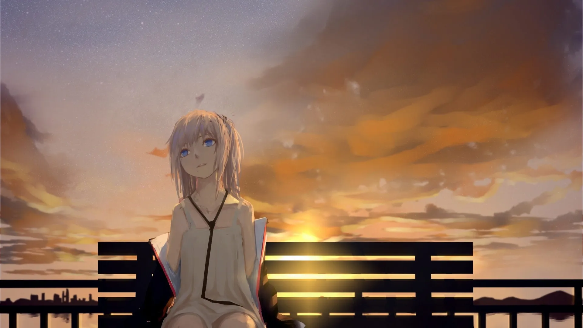 动漫女孩 日落 少女前线 电脑壁纸 4K壁纸
