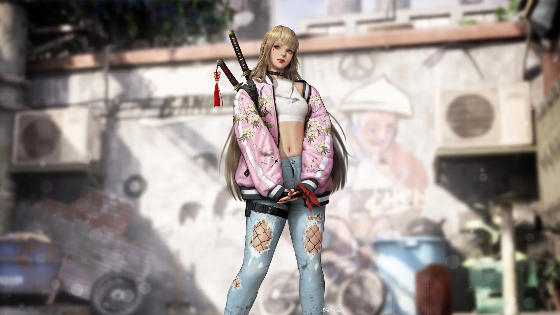 虚构 女人 都市 插图 动漫女孩 电脑壁纸 4K壁纸