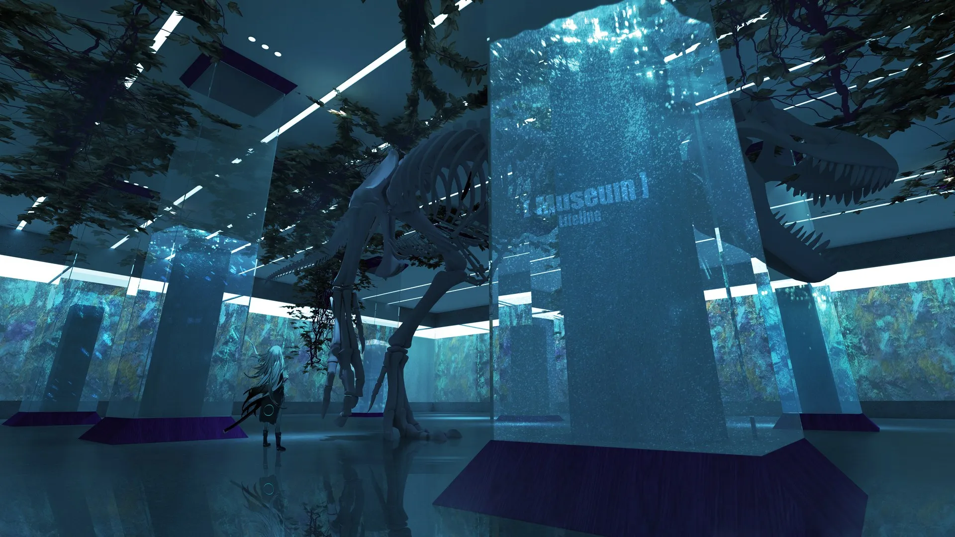 生命线 动漫女孩 动漫 骨架 电脑壁纸 4K壁纸