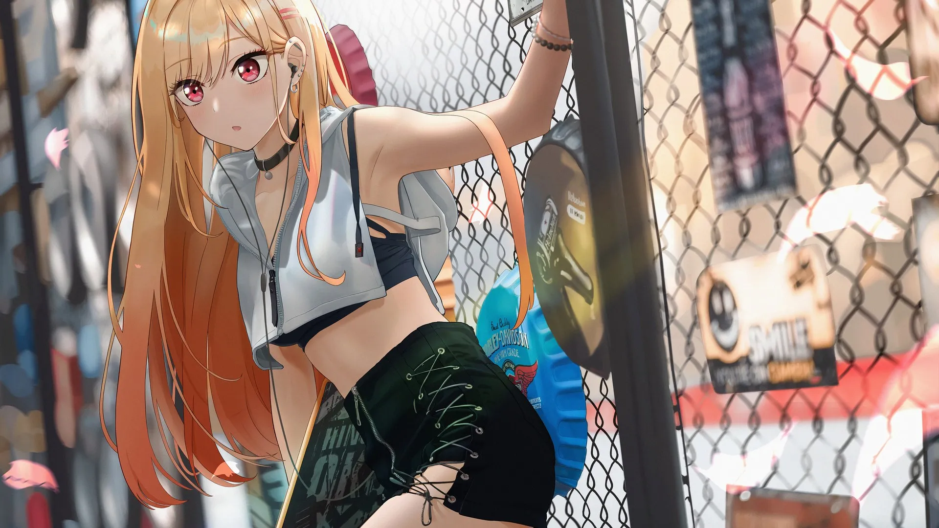 金发 长发 红眼睛 玩偶 动漫女孩 动漫 电脑壁纸 4K壁纸