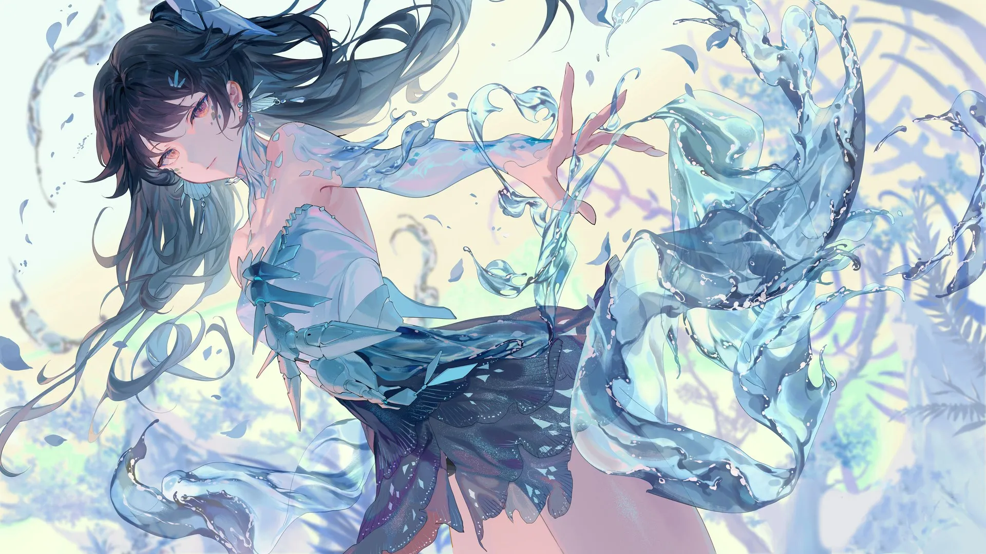 灰乌鸦 电子游戏女孩 动漫 动漫女孩 连衣裙 电脑壁纸 8K壁纸