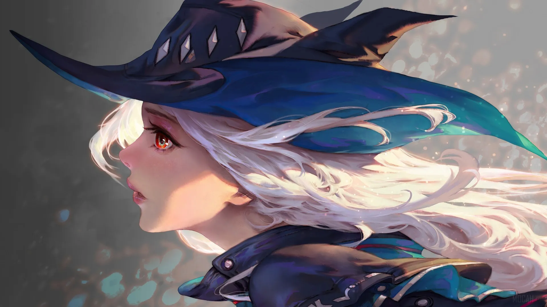 女人 白发 红眼睛 长发 金发 动漫 动漫女孩 电脑壁纸 4K壁纸