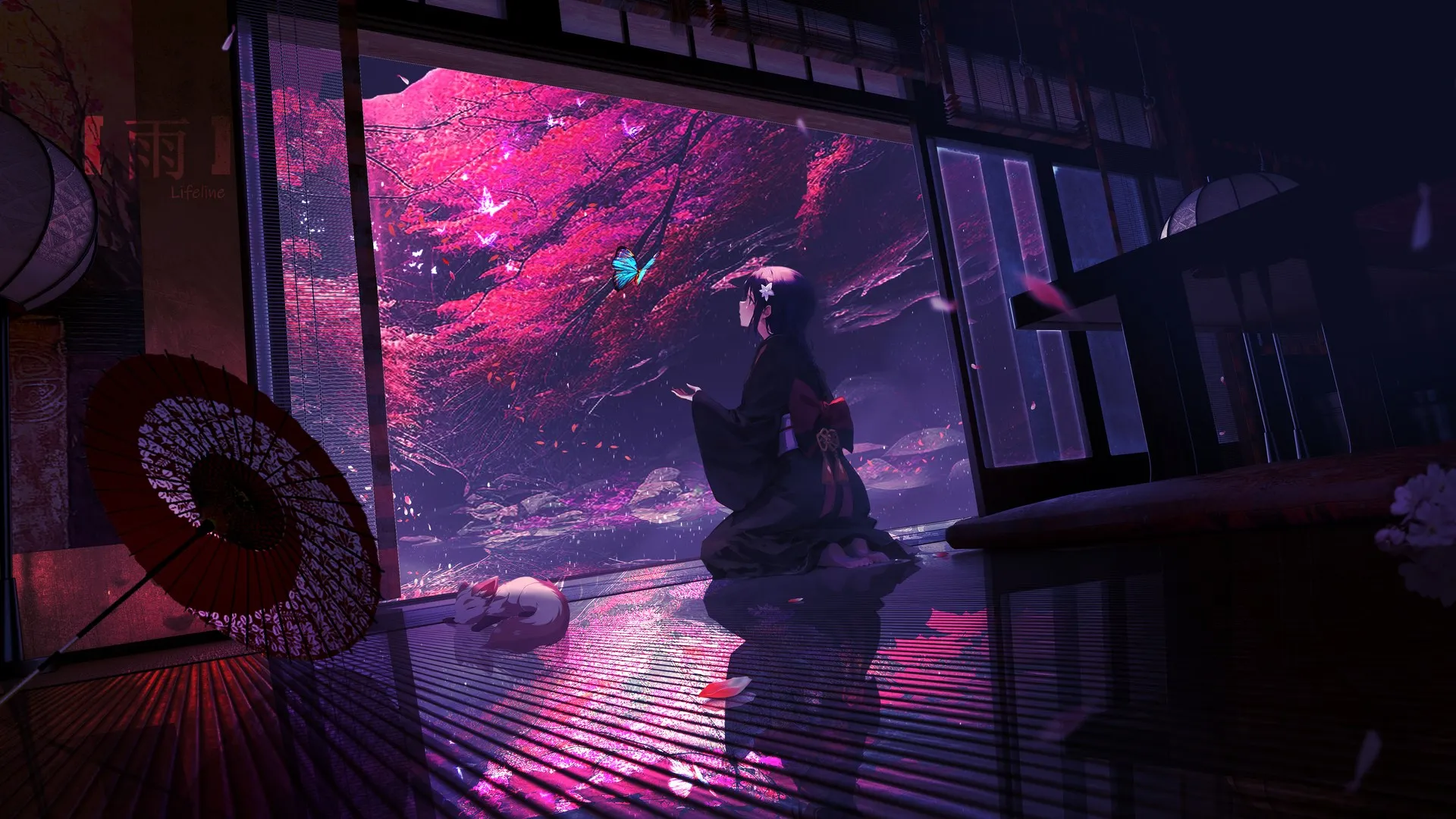 生命线 跪着 看向别处 抬头 原神 雷登幕府 电脑壁纸 4K壁纸