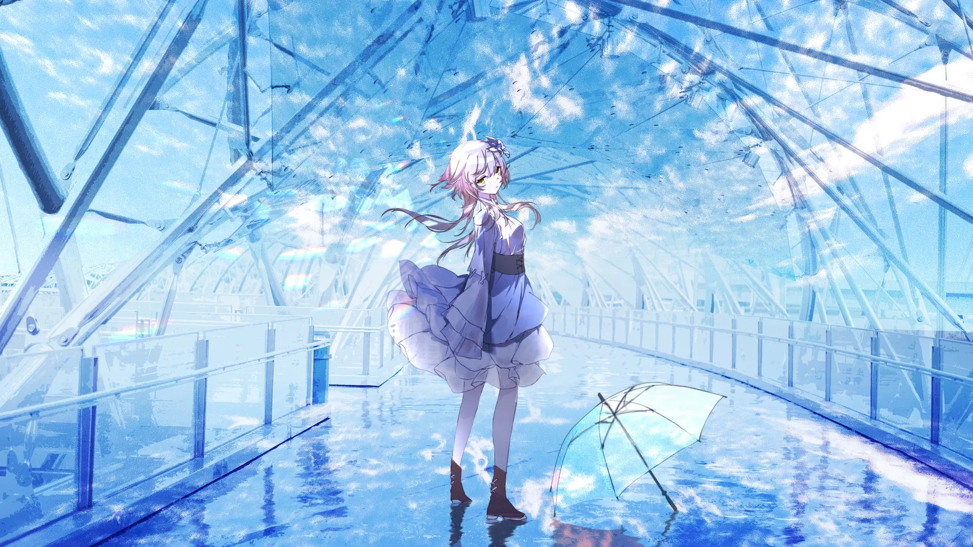 站立 动漫 动漫女孩 电脑壁纸 4K壁纸