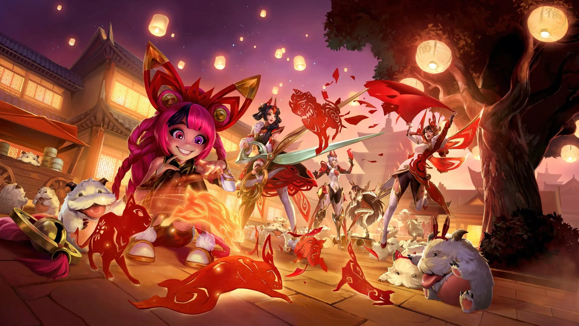 佐伊(英雄联盟饰) 卡米尔(英雄联盟饰) 凯特琳(英雄联盟饰) 电子游戏角色 女性团体 神话制造者(英雄联盟) 电子游戏 K GZG 暴动游戏 数字艺术 英雄联盟 英雄联盟:大裂谷 格温(英雄联盟) 塞拉菲娜(英雄联盟) 电子游戏艺术 花灯 电脑壁纸 4K壁纸