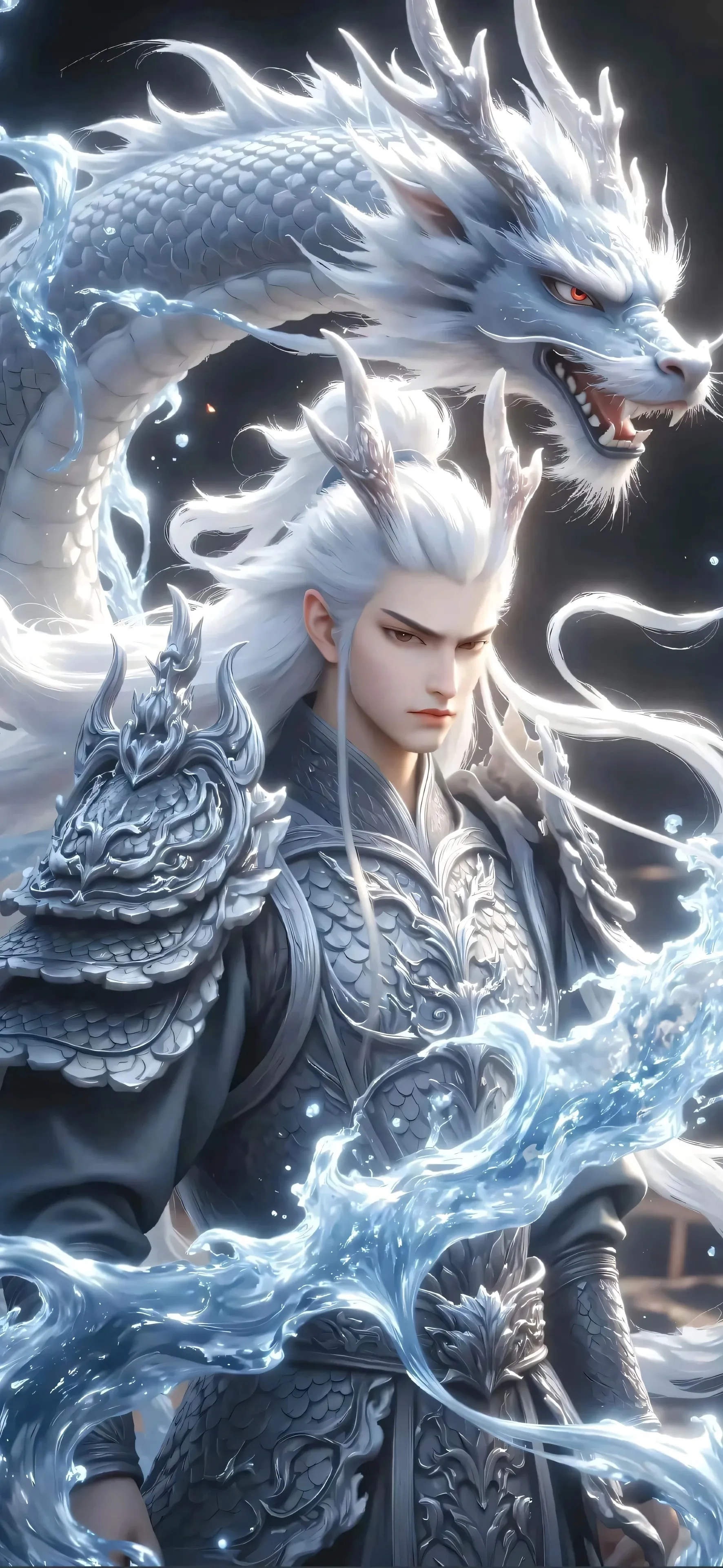 敖光 龙人 哪吒 魔童闹海 4K 图片 手机壁纸