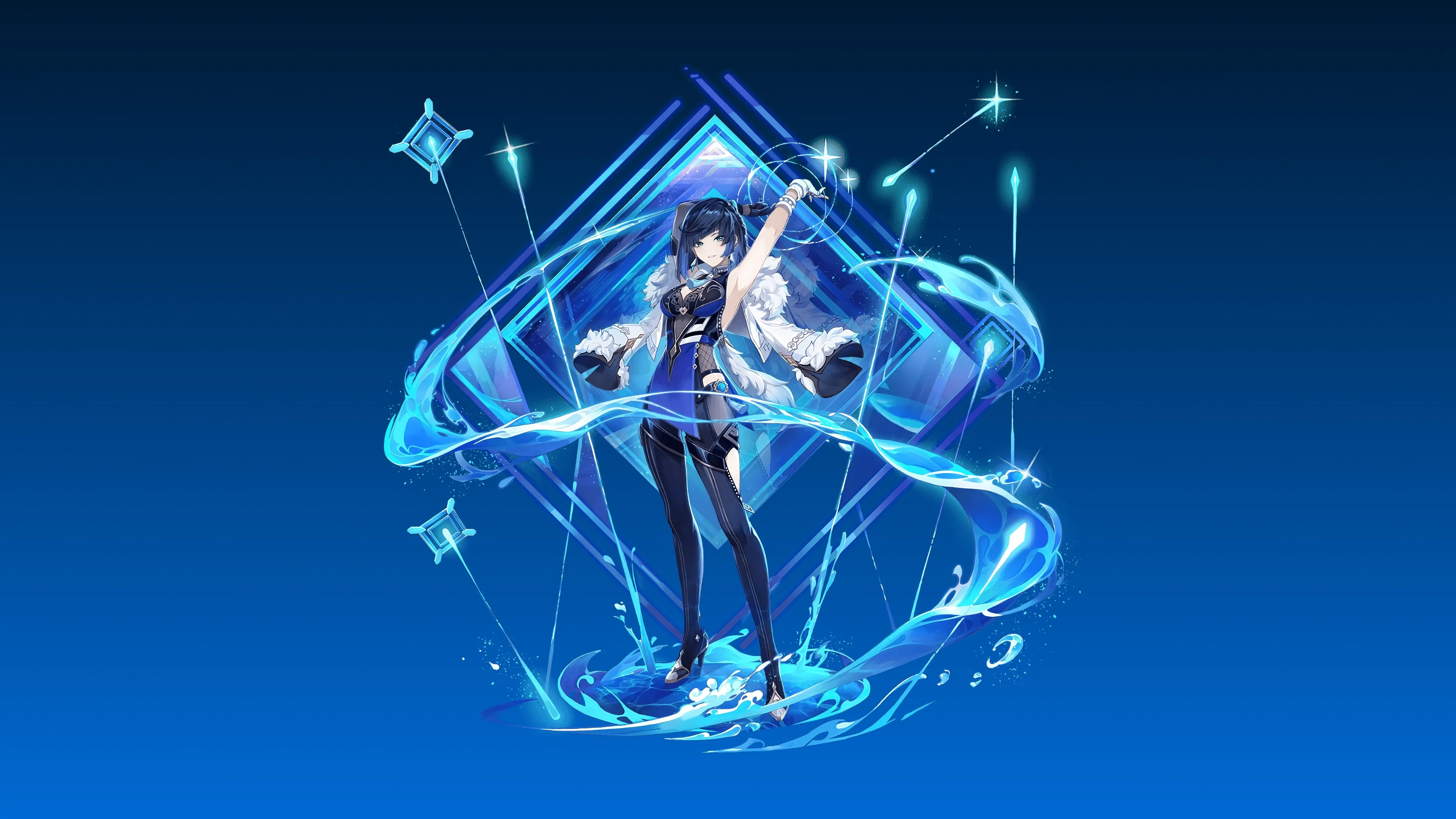 游戏 角色 叶兰 原神 简单背景 极简主义 电脑壁纸 4K壁纸