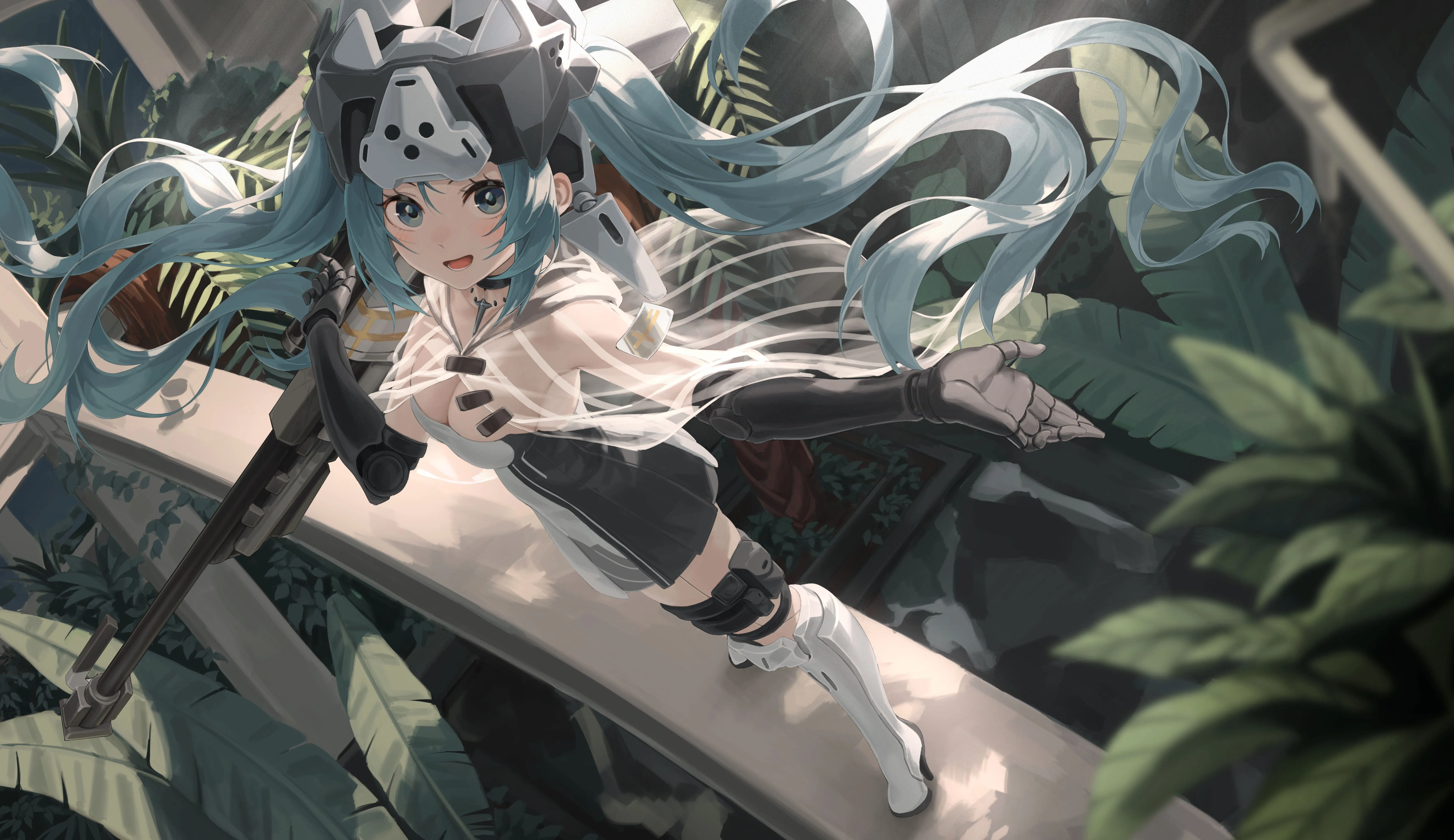 蕾乐艺 动漫 动漫女孩 少女前线 武器 双尾 电脑壁纸 4K壁纸