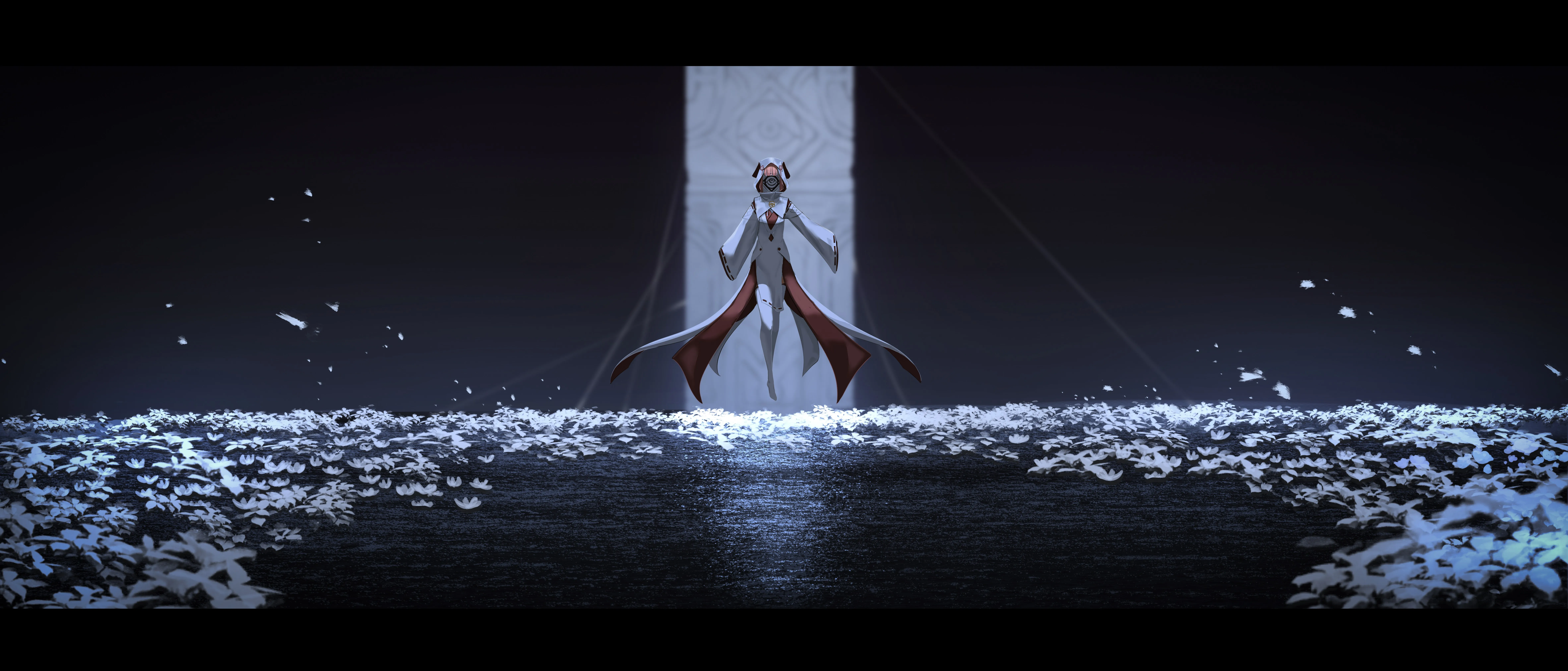 花朵 动漫 动漫女孩 漂浮 花瓣 电脑壁纸 8K壁纸