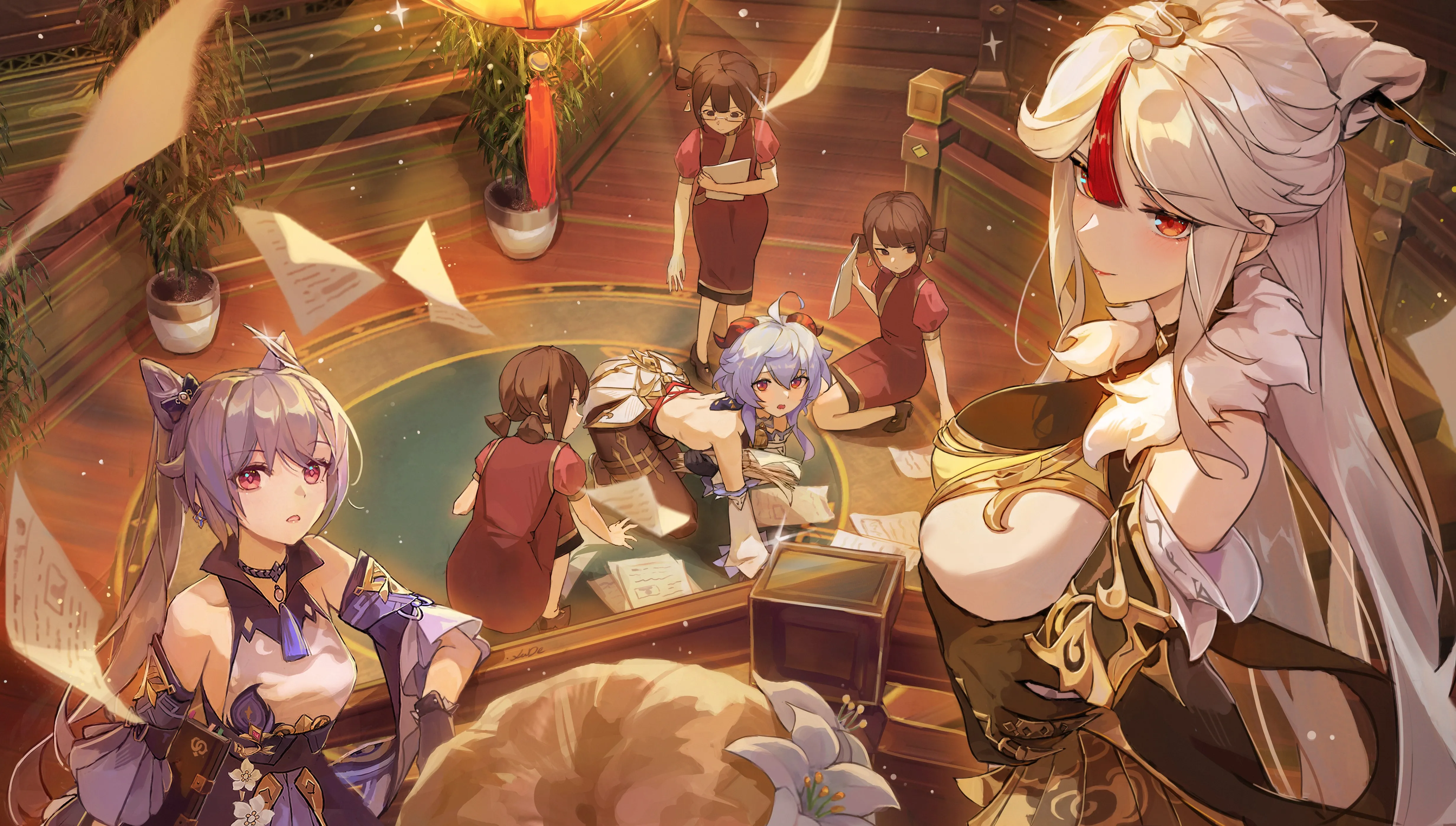 动漫 动漫女孩 科清 原神 感宇 宁光 流明 4K壁纸