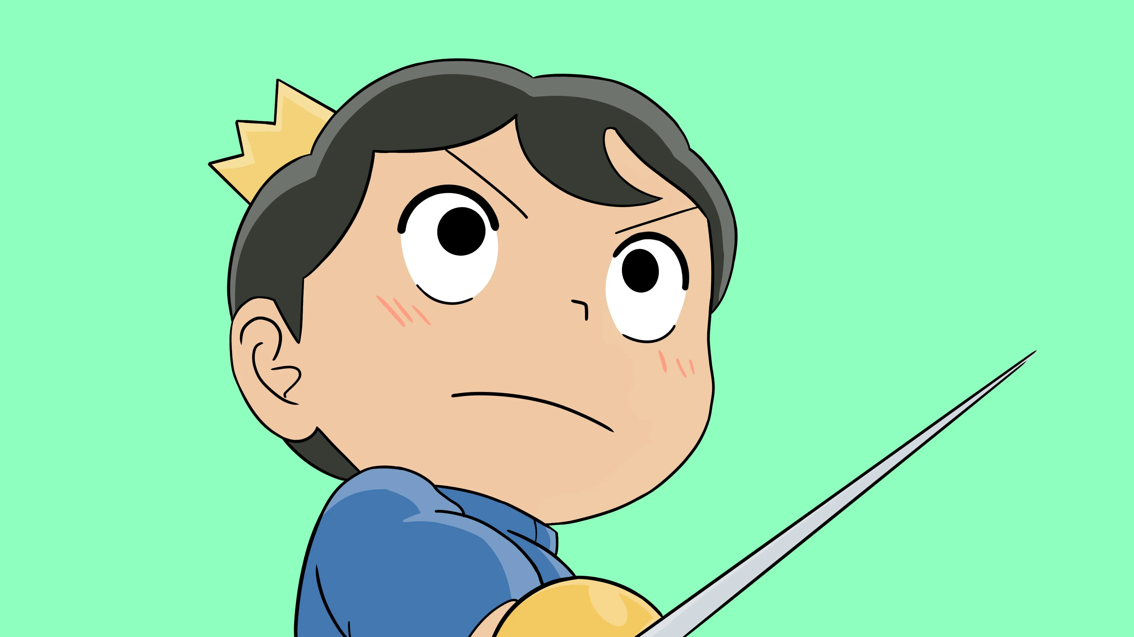 大山排名 动漫男孩 简单背景 4K壁纸