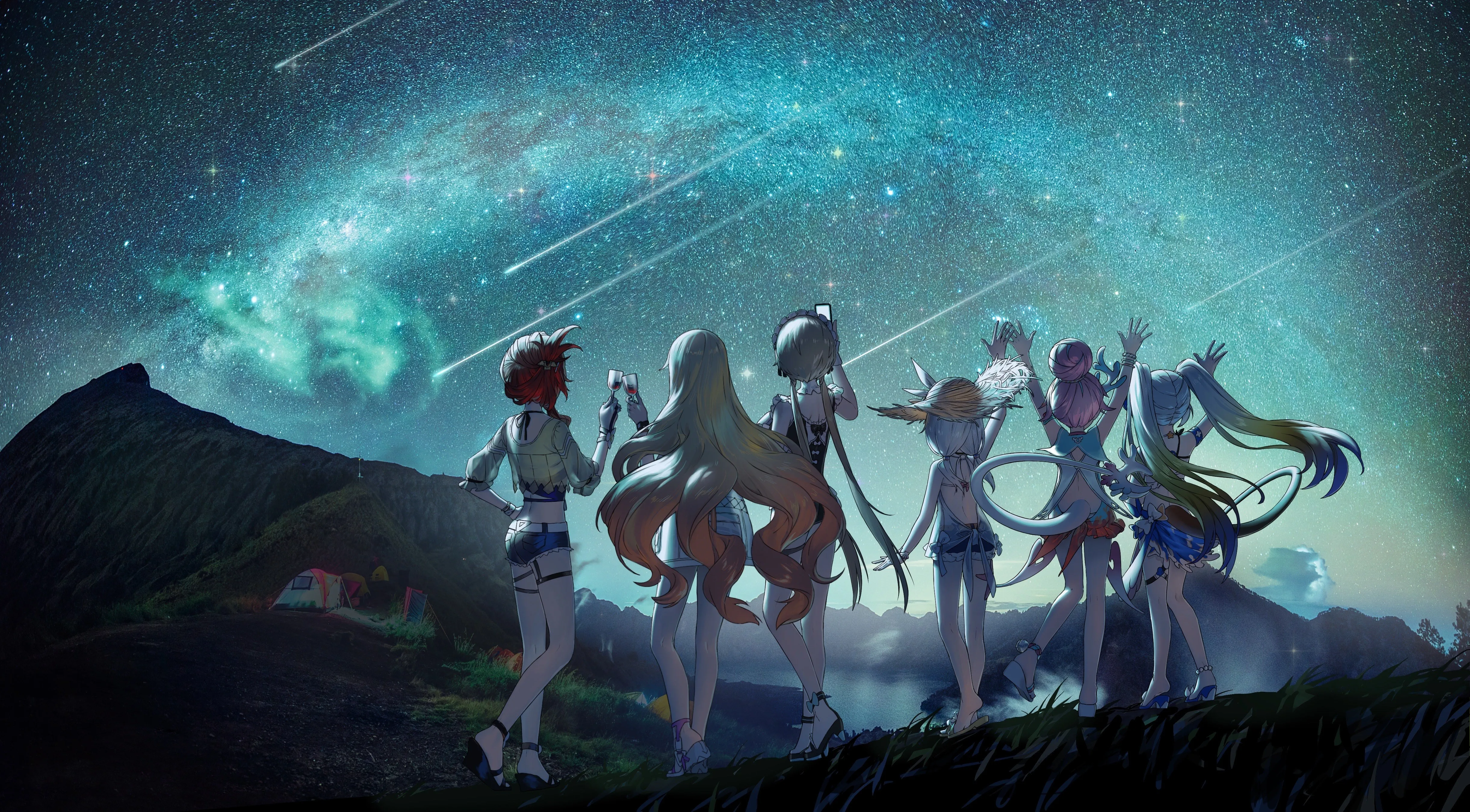 特蕾莎启示录 风景 星夜 少女 4K壁纸