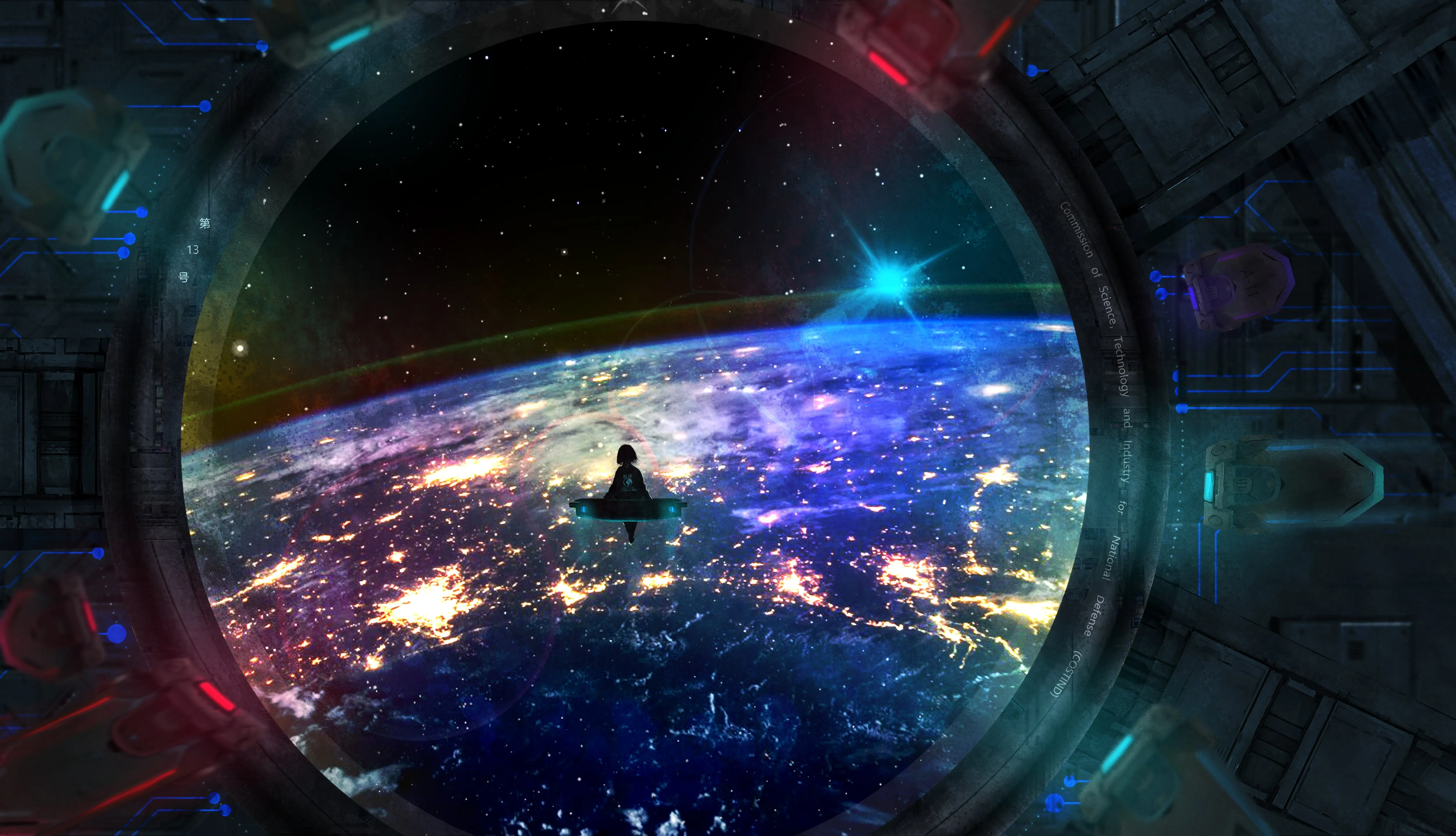 太空 地球 恒星 4K壁纸