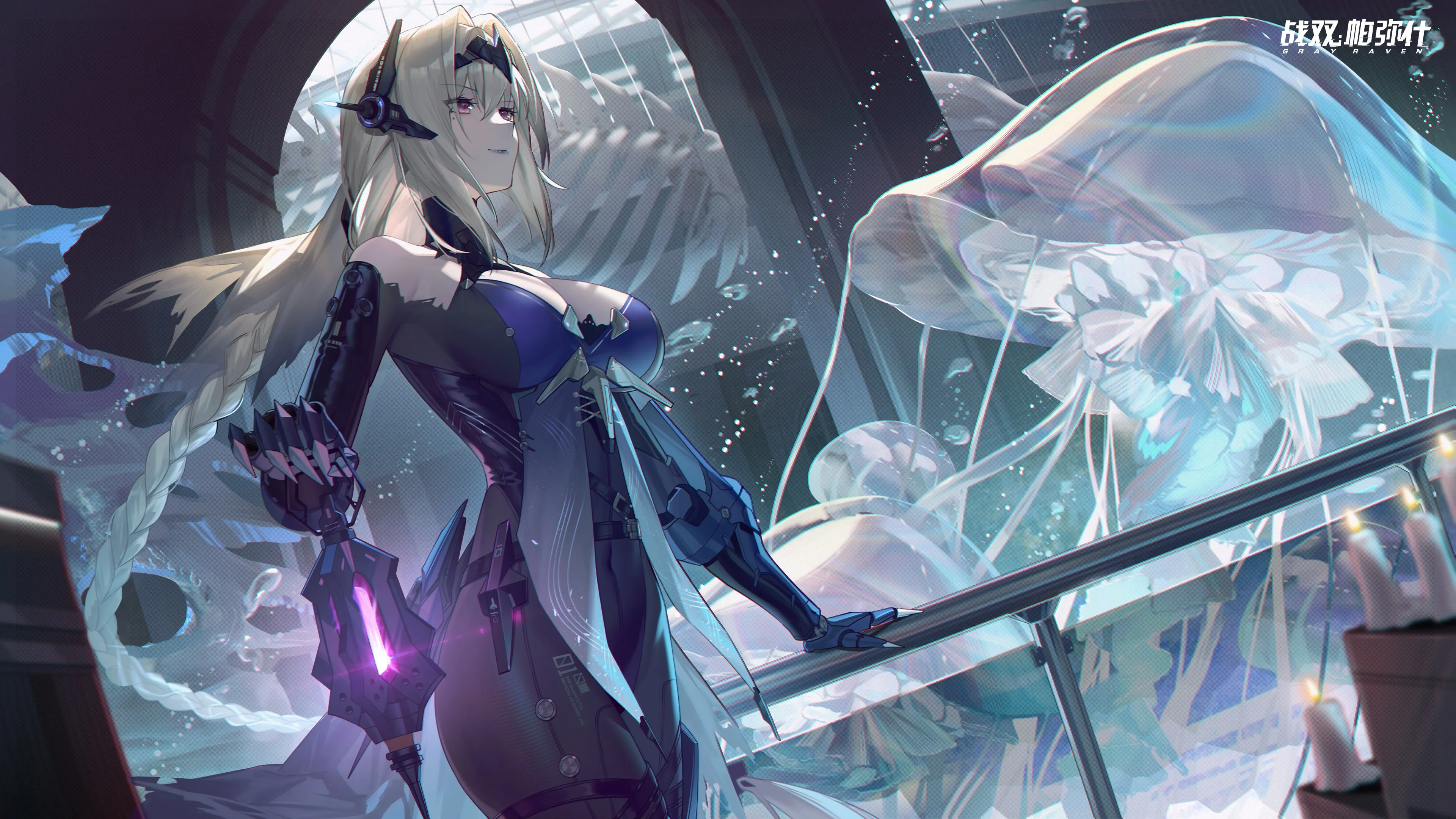 动漫游戏 惩罚 灰色乌鸦 动漫 女孩 4K壁纸