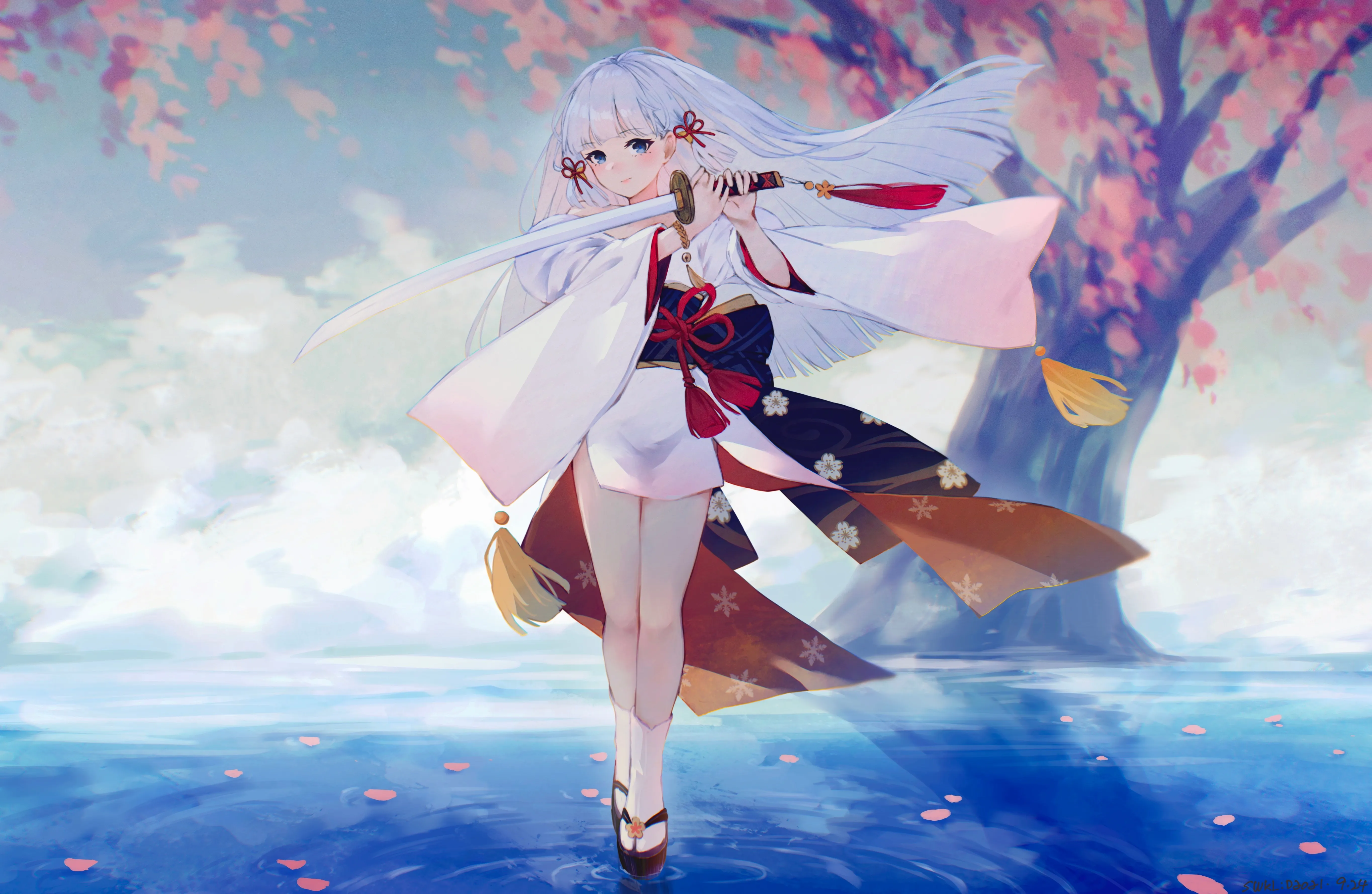 动漫 女孩 神户 原神 和服 武侠 4K壁纸