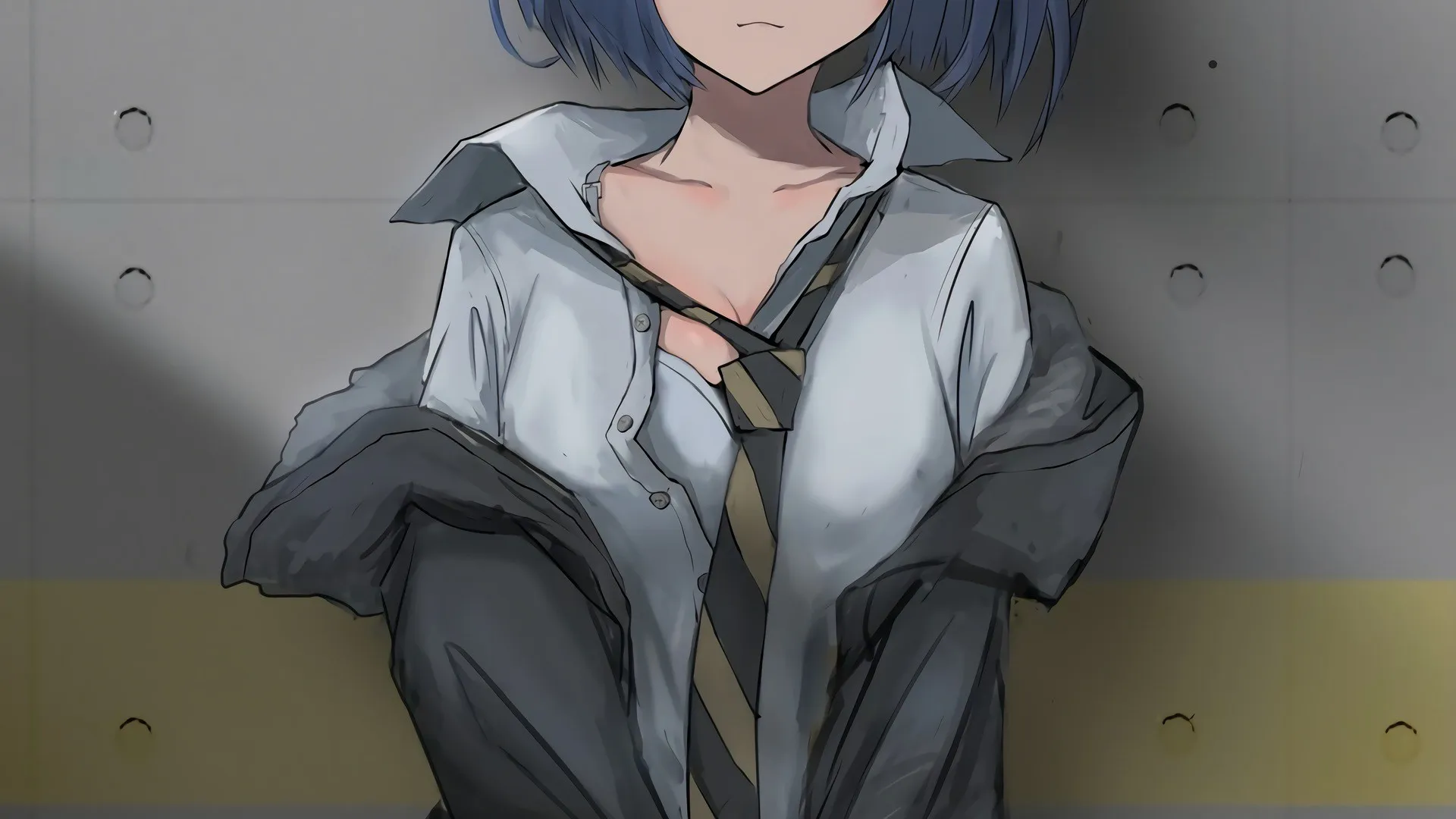 达林在 白衬衫 领带 校服 开衬衫 风扇艺术 4壁纸