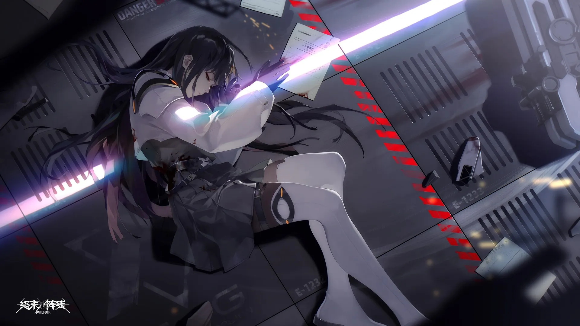 黑发 受伤 长发 动漫 动漫女孩 二次元壁纸