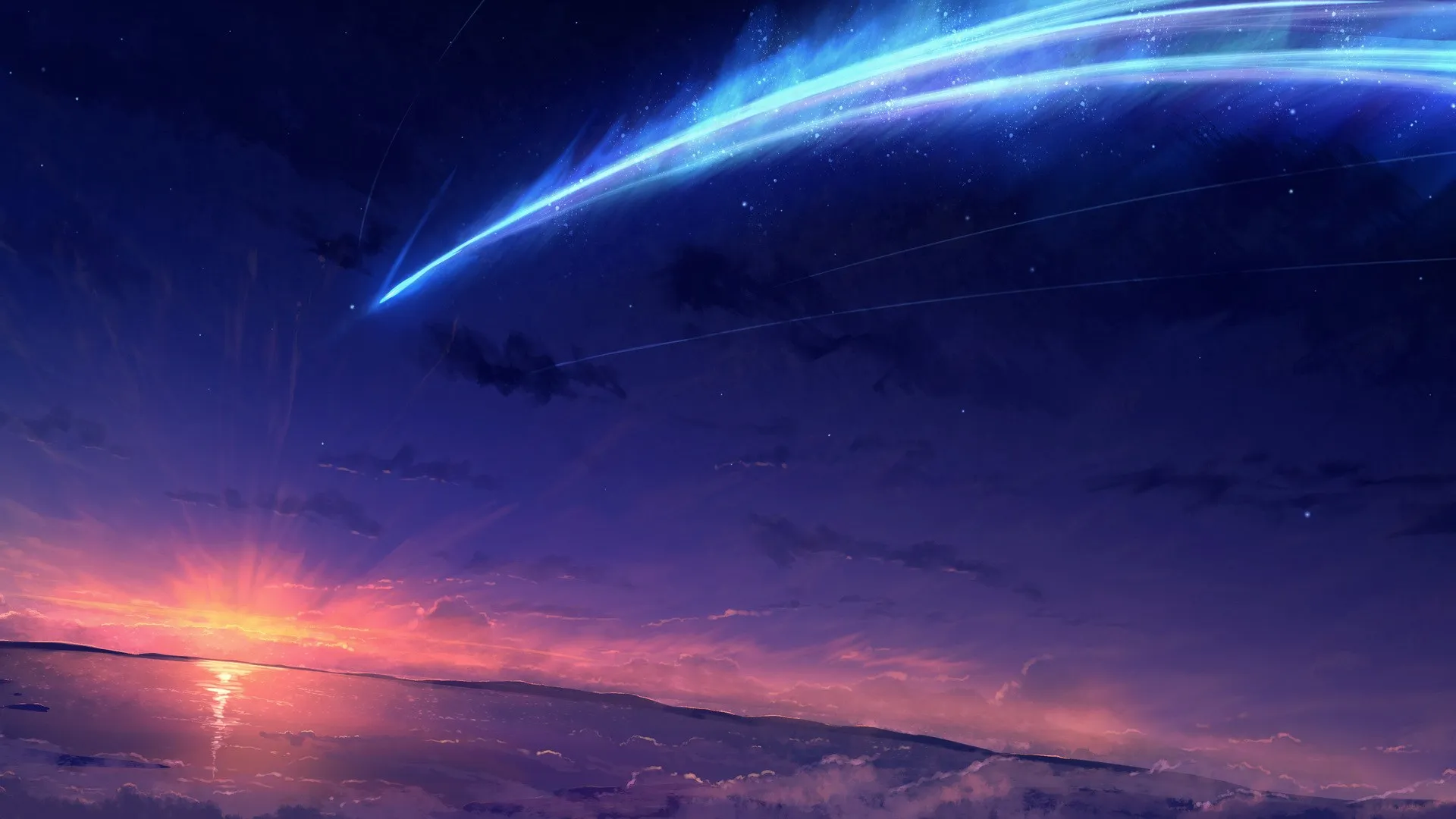 动漫 天空 彗星 电脑壁纸 4K壁纸
