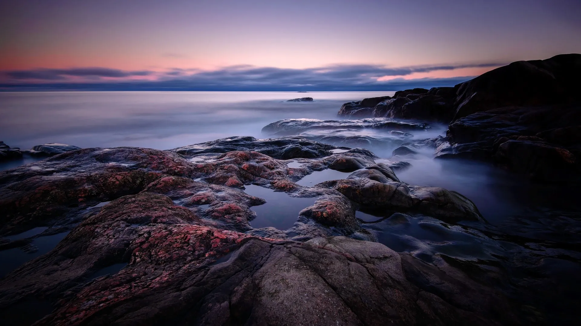 风景 云彩 长廊 大海 海滩 岩石 自然 电脑壁纸 4K壁纸
