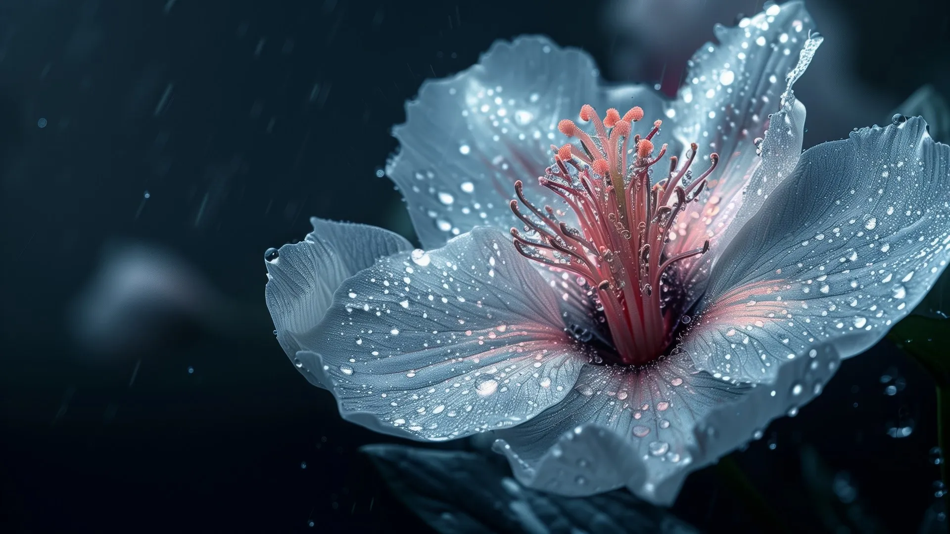 水滴 鲜花 特写 电脑壁纸 4K壁纸