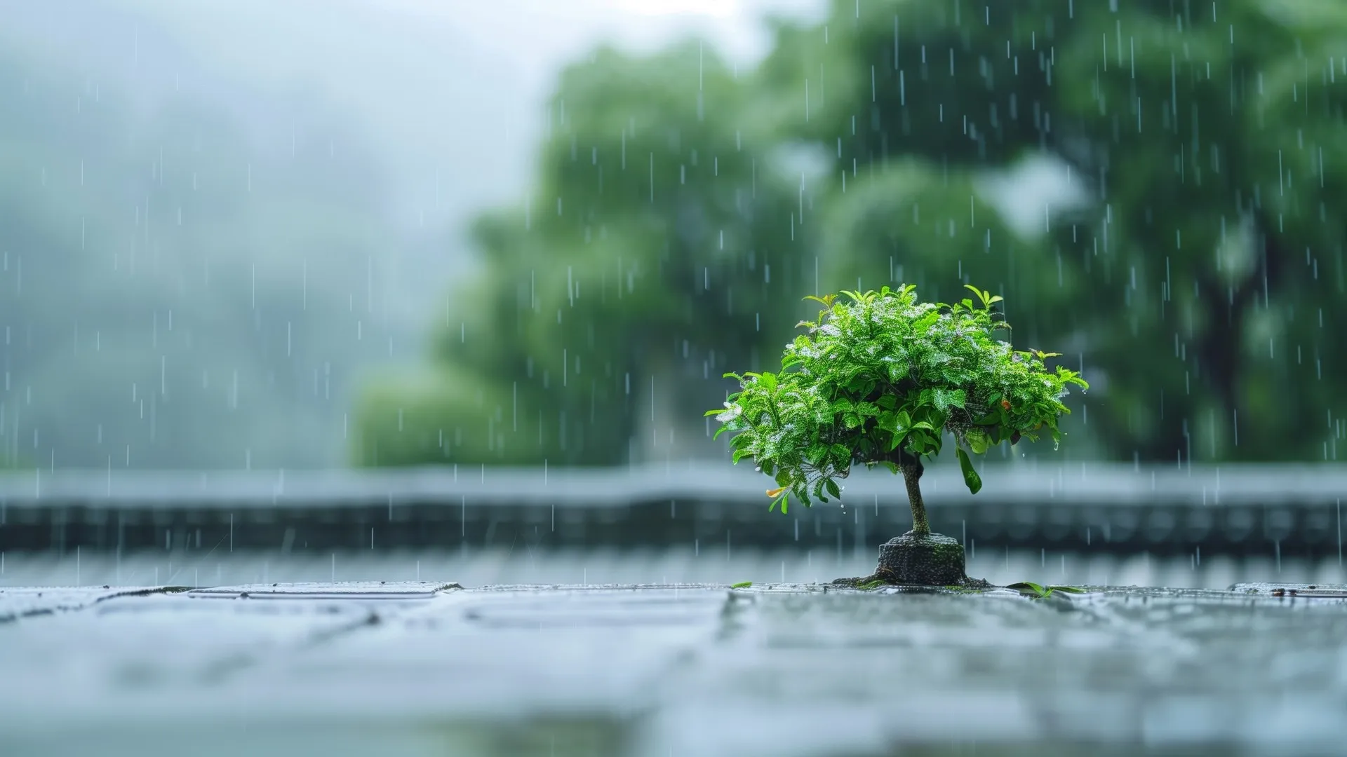 雨 景深 电脑壁纸 4K壁纸