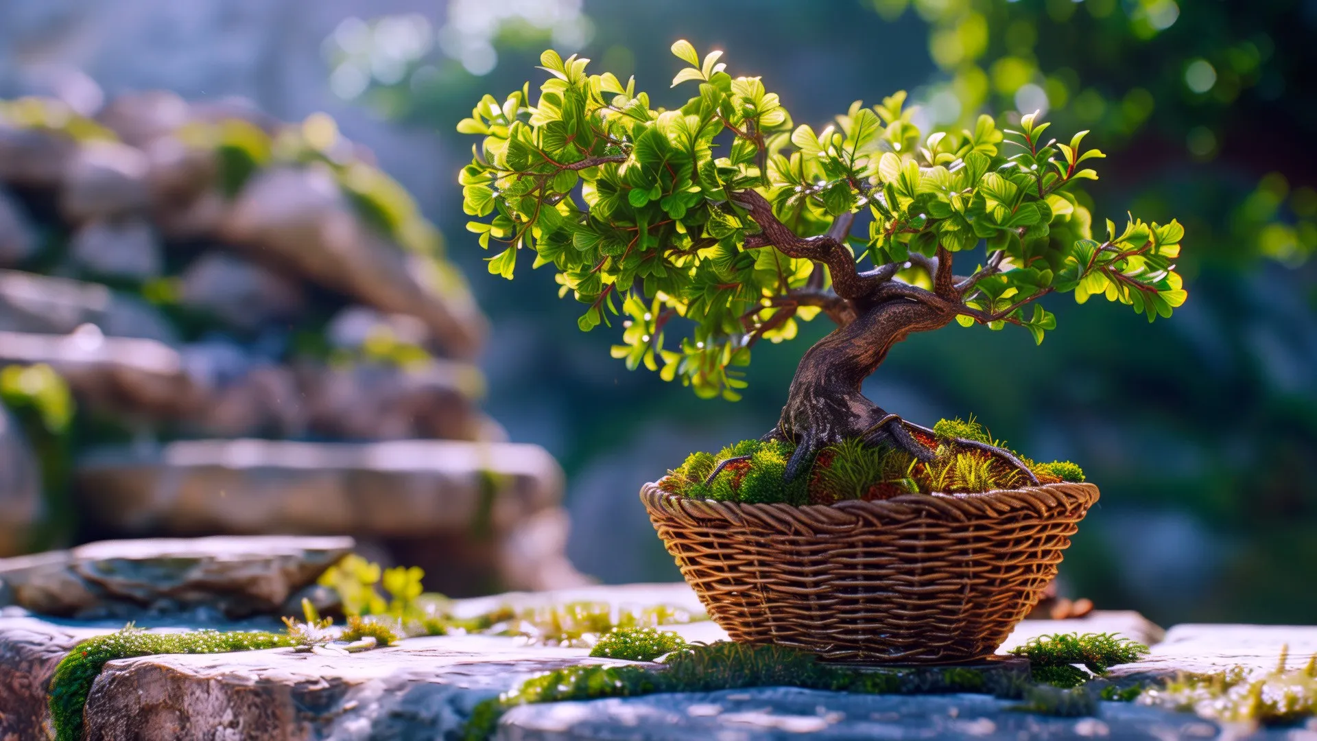 盆景 植物 树木 自然 人工智能艺术 电脑壁纸 4K壁纸