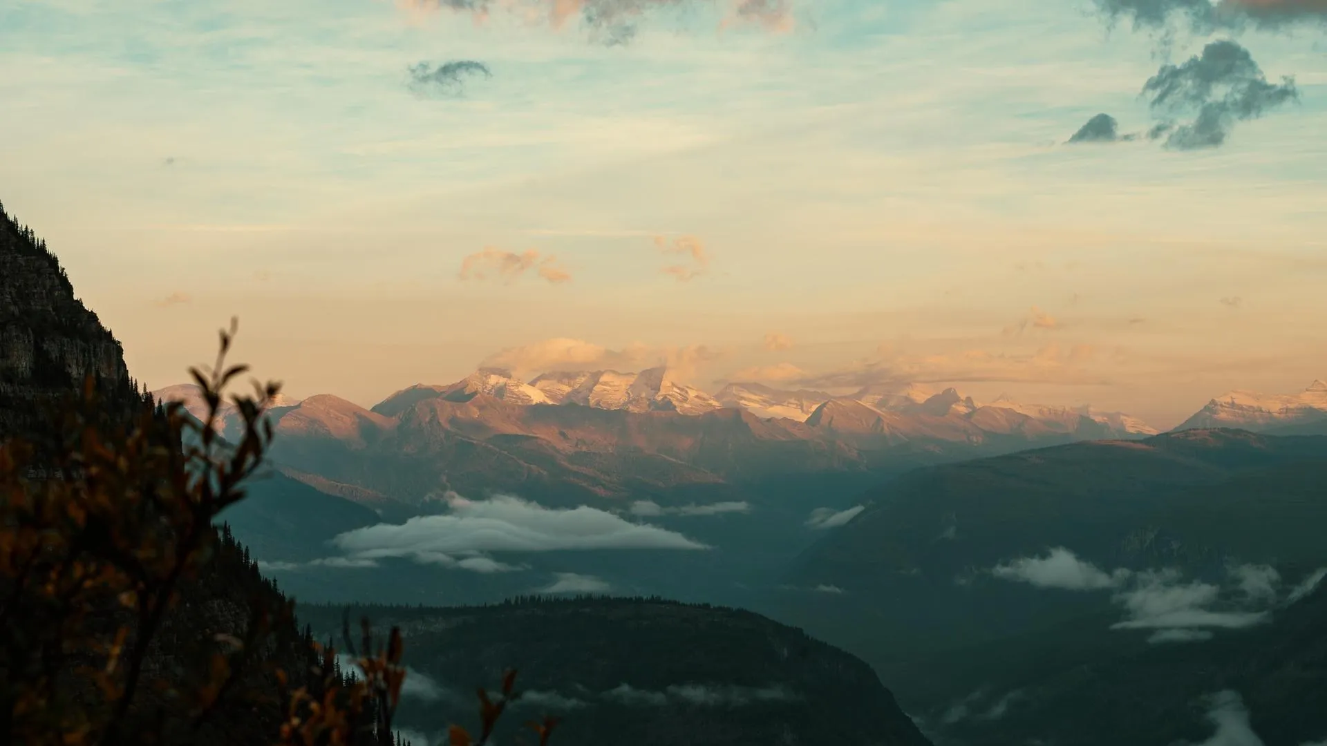 自然 景观 山顶 云 日出 日落 冰川国家公园 山脉 蒙大拿州 电脑壁纸 4K壁纸