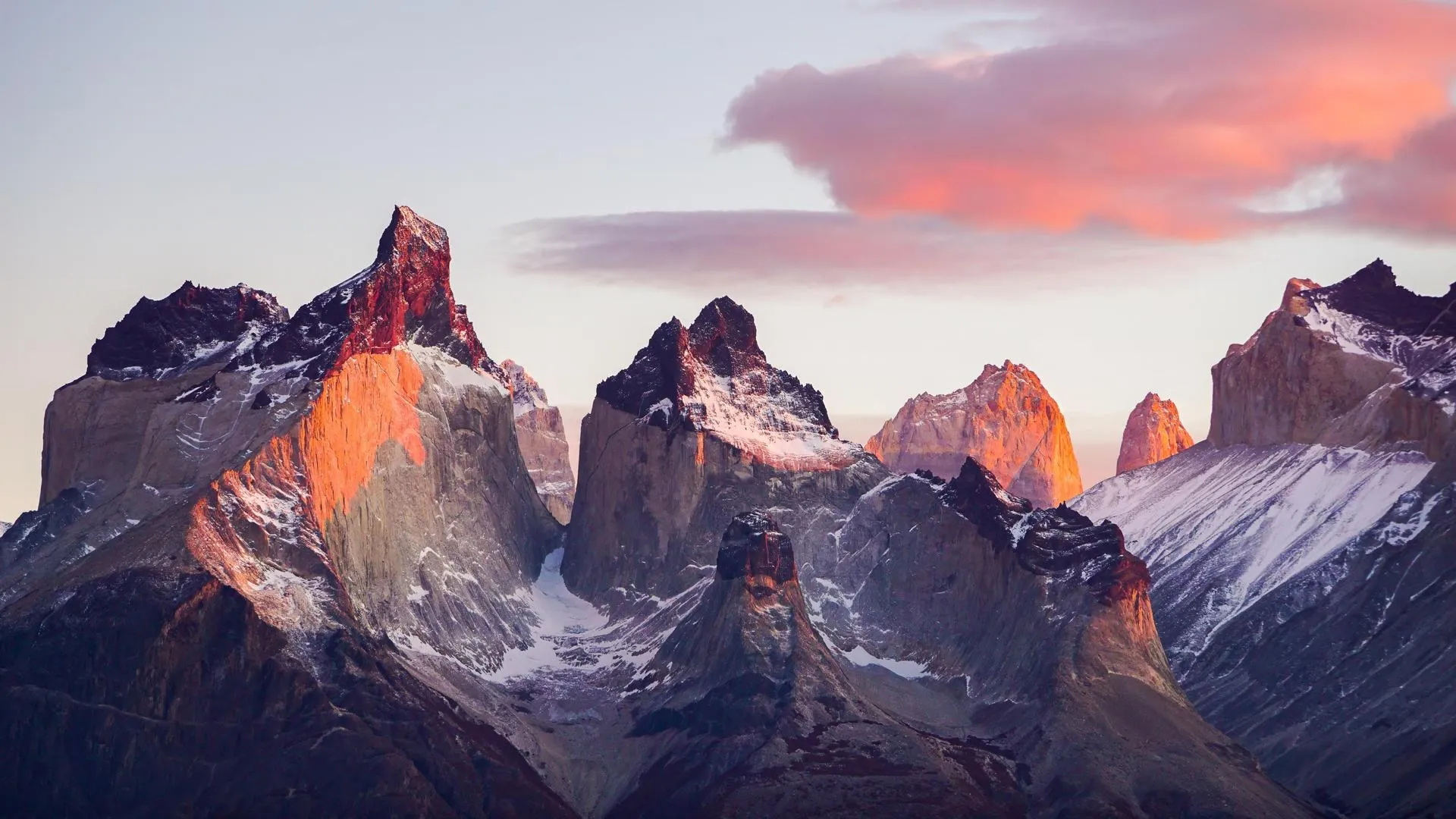 悬崖 山脉 山口 云 日落 智利 自然 景观 电脑壁纸 4K壁纸