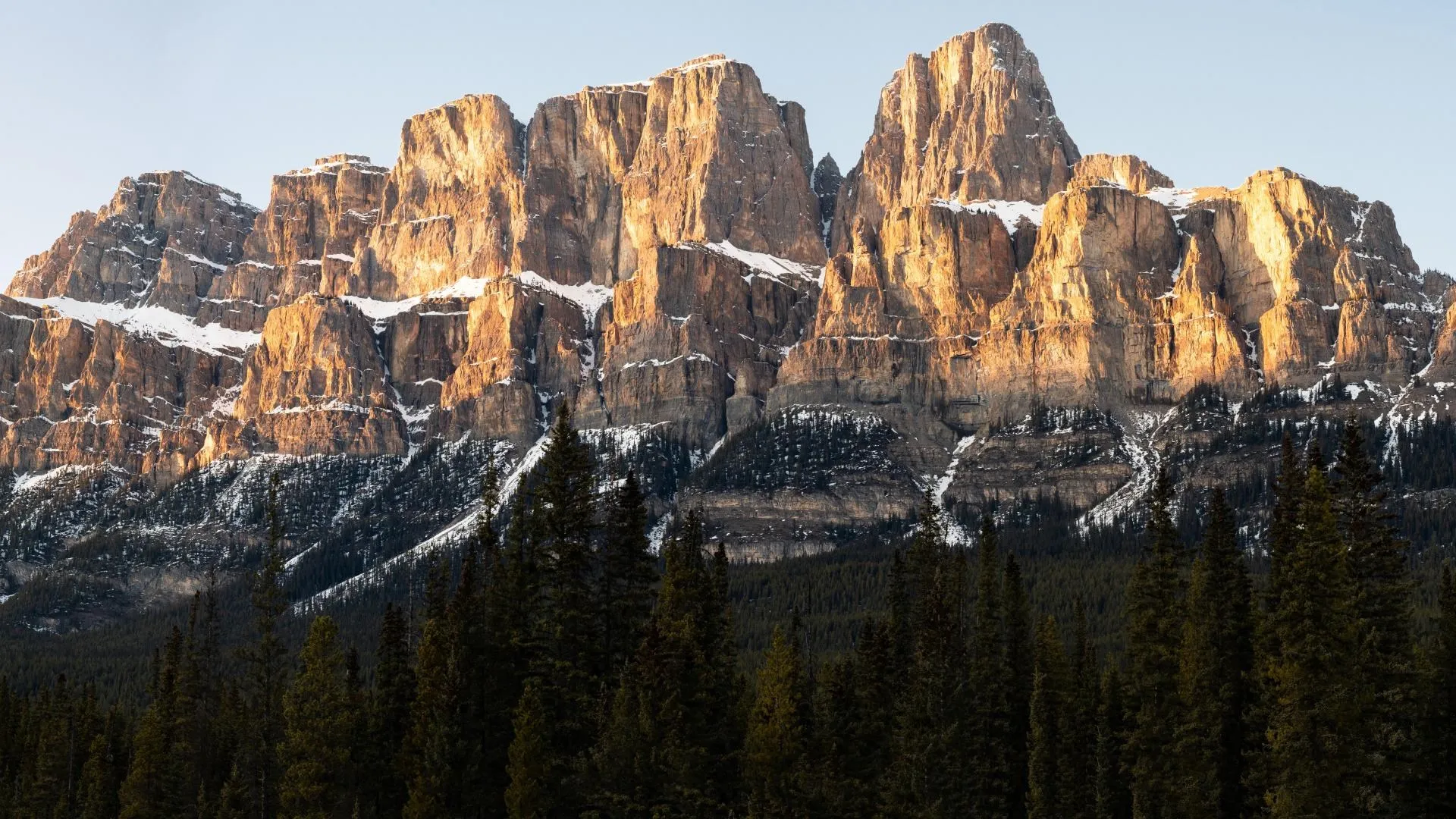 悬崖 自然 风景 森林 冬天 山口 雪 全景 电脑贴纸 8 K贴纸