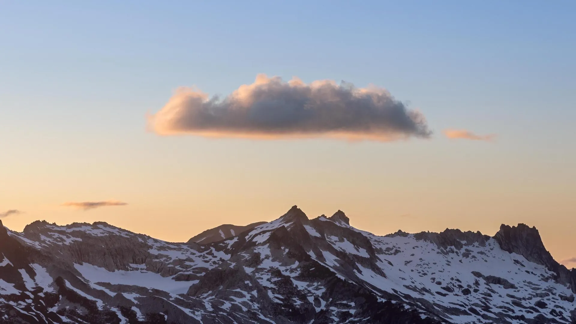 云 自然 景观 山脉 雪 日落 电脑壁纸 4K壁纸
