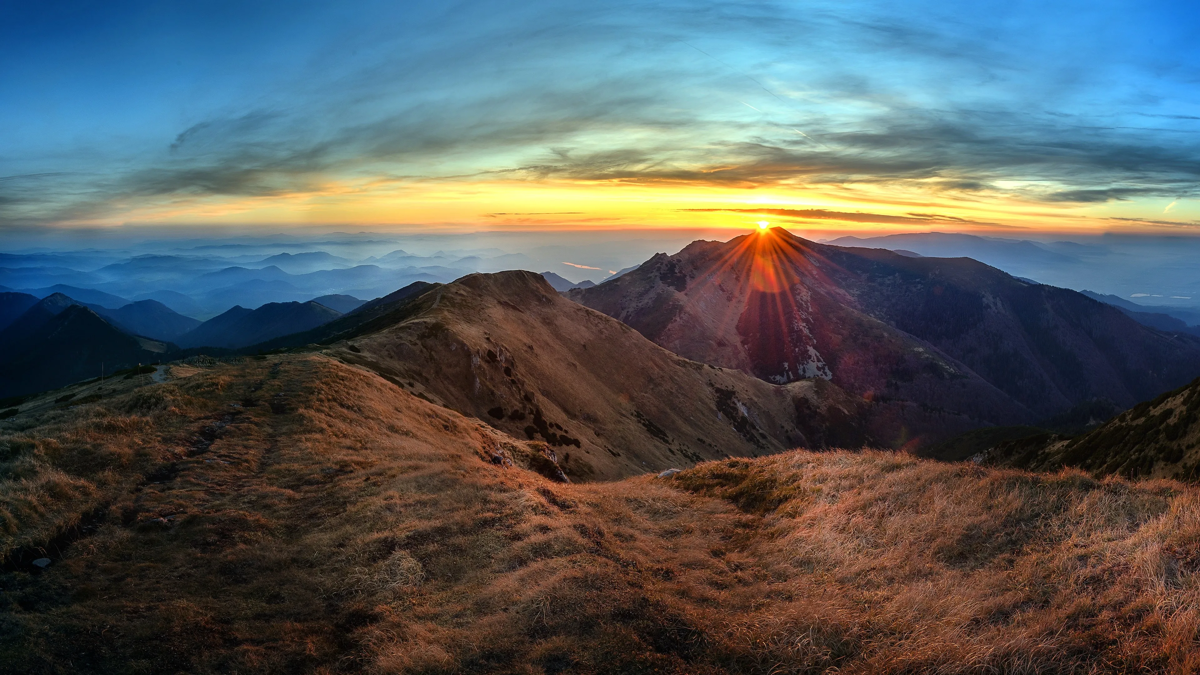 天空 阳光 山脉 自然 风景 电脑壁纸 4K壁纸