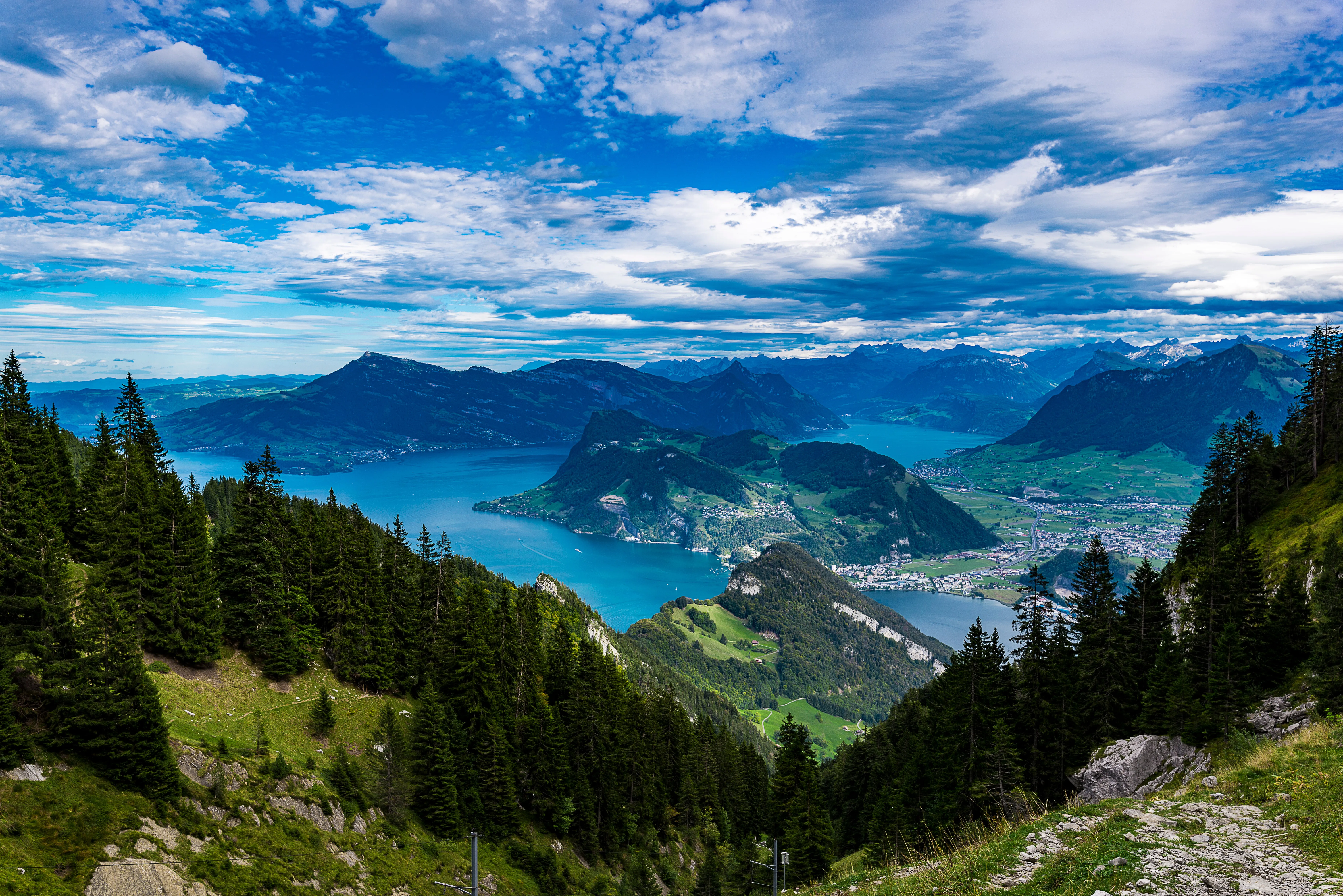 瑞士 山脉 自然 全景 风景 电脑壁纸 4K壁纸