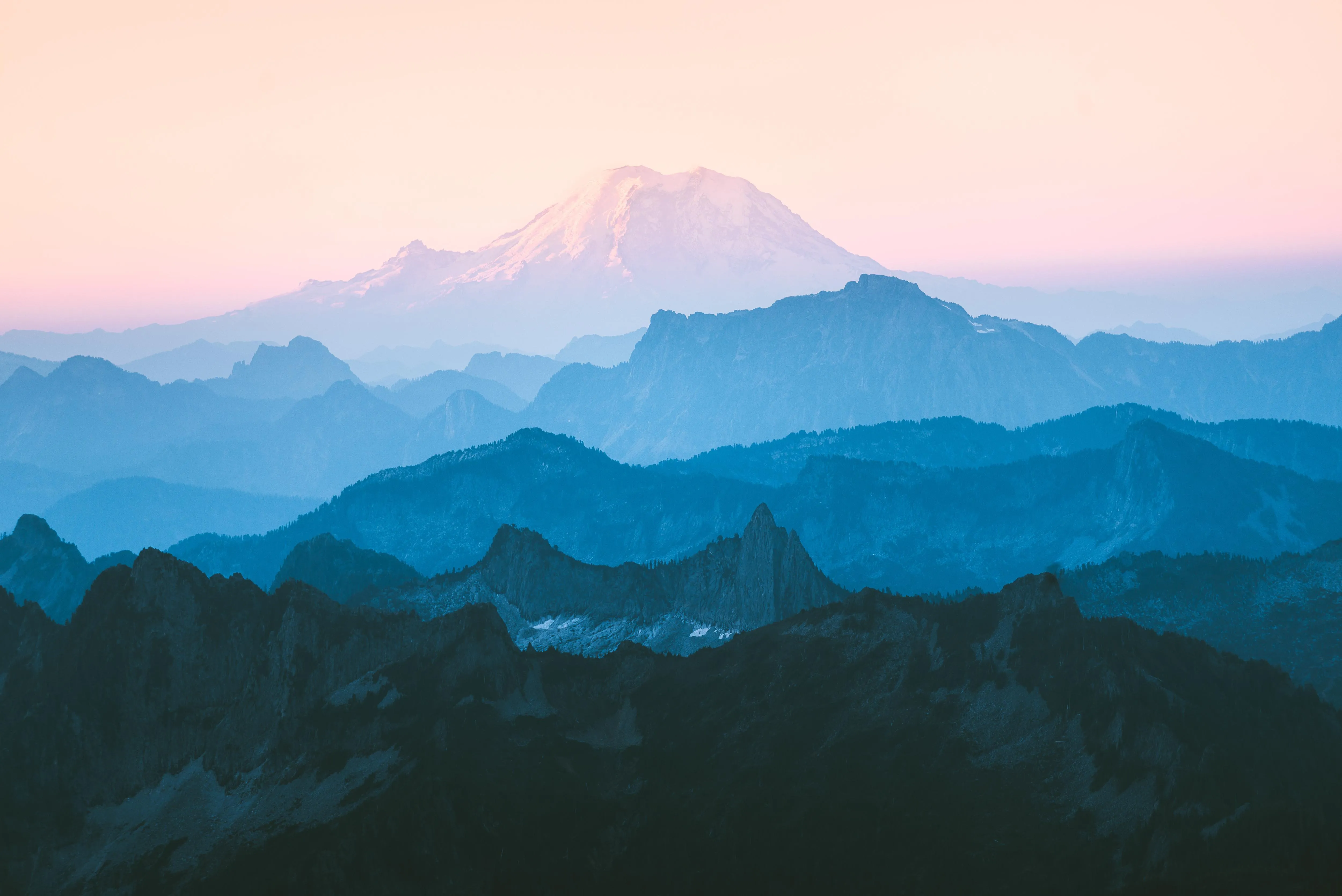 风景 山脉 自然 黑暗 天空 蓝色 全景  电脑壁纸 4K壁纸