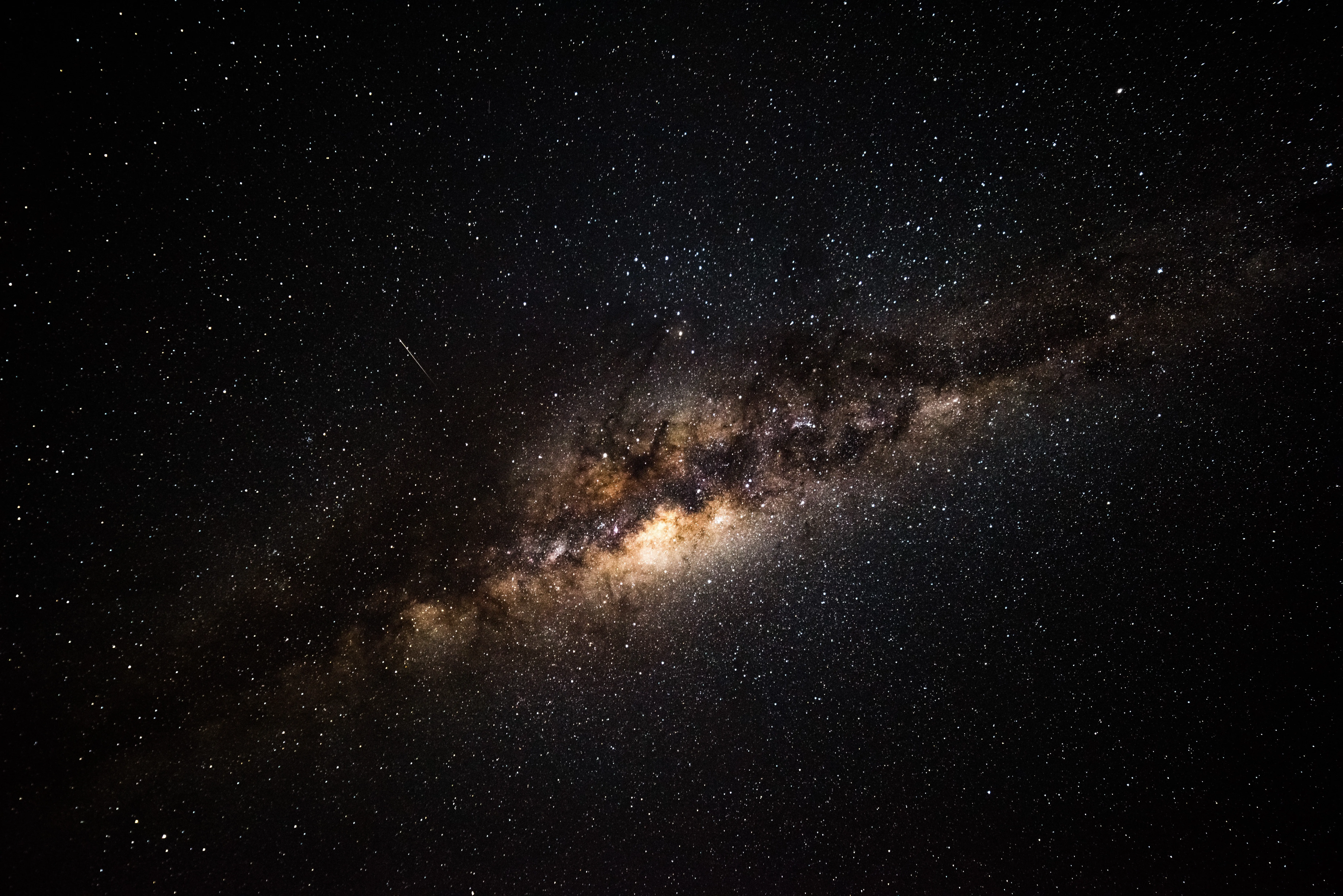 夜 天空 星星 繁星之夜 太空 彗星 银河系 伽利 宇宙 行星 黑暗 天空 天文 星座 4K壁纸