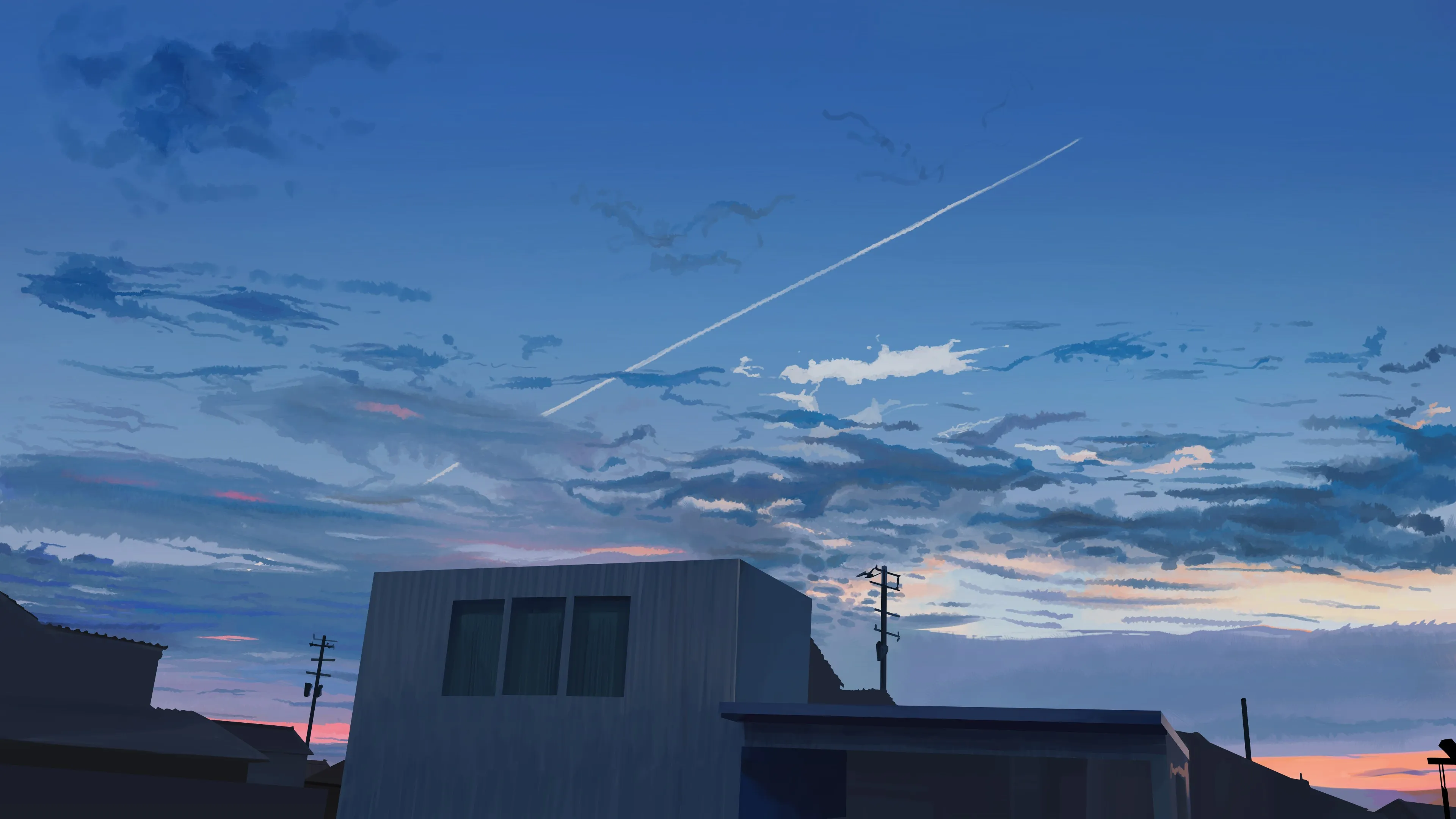 天空 云 建筑 AI艺术 4K壁纸