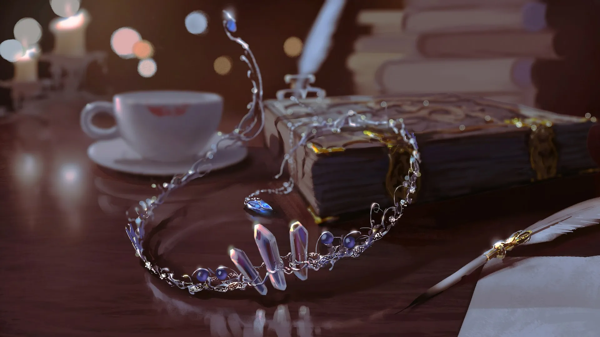 AI艺术 皇冠 珠宝 幽灵之刃 电脑壁纸 4K壁纸