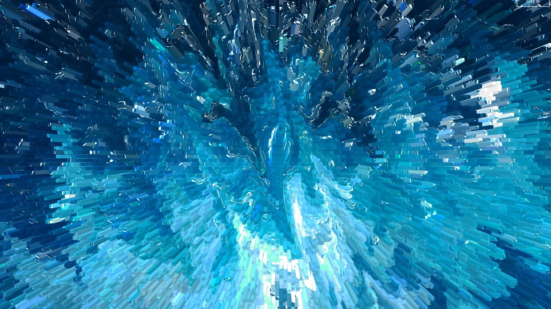 抽象 AI艺术 形状 蓝色 电脑壁纸 4K壁纸