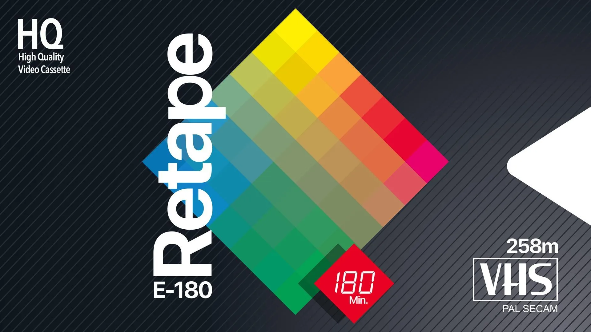 录像带 复古风格 彩虹 彩色 电脑壁纸 8K壁纸