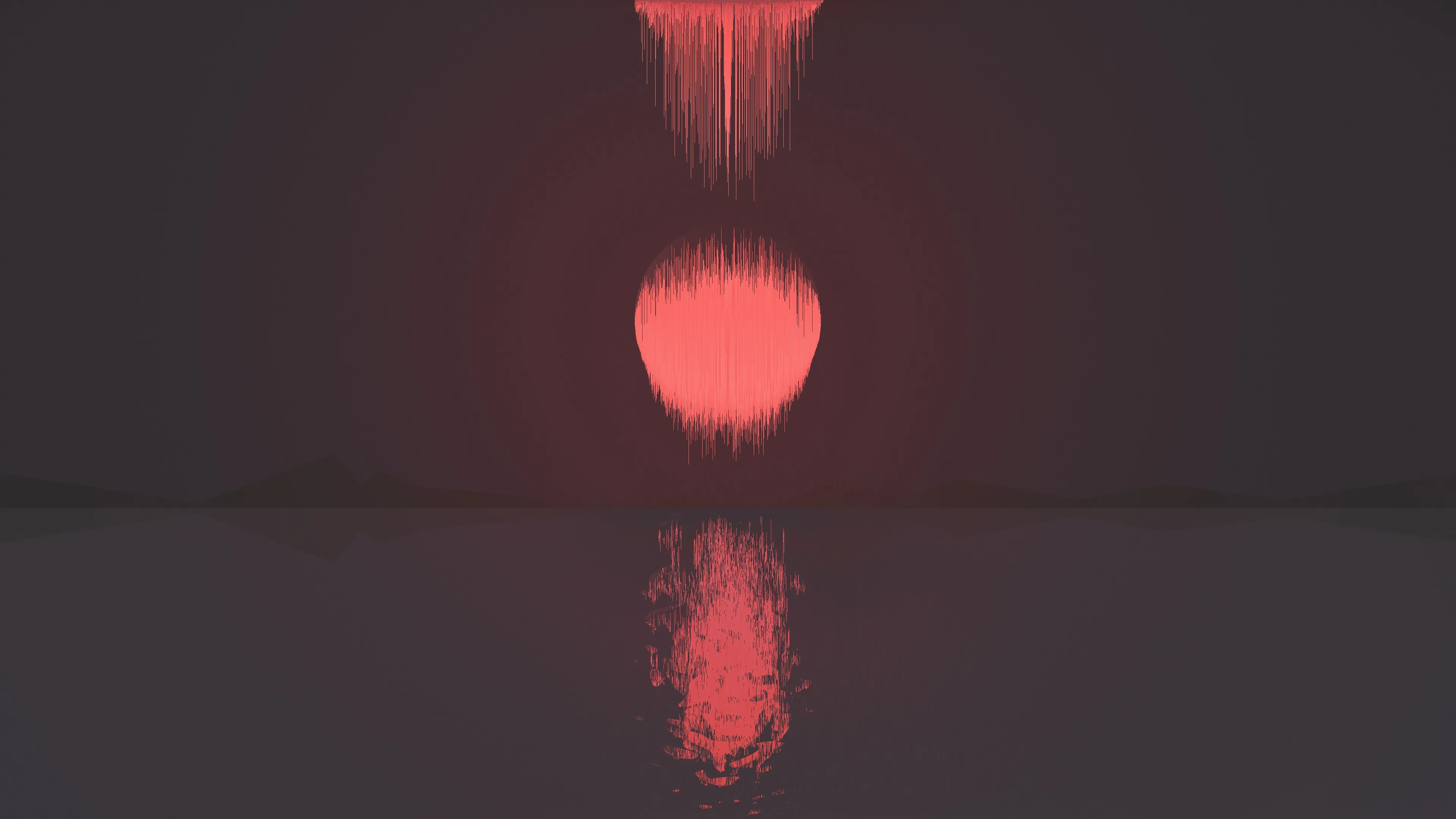 月亮 山脉 像素 排序 4K壁纸