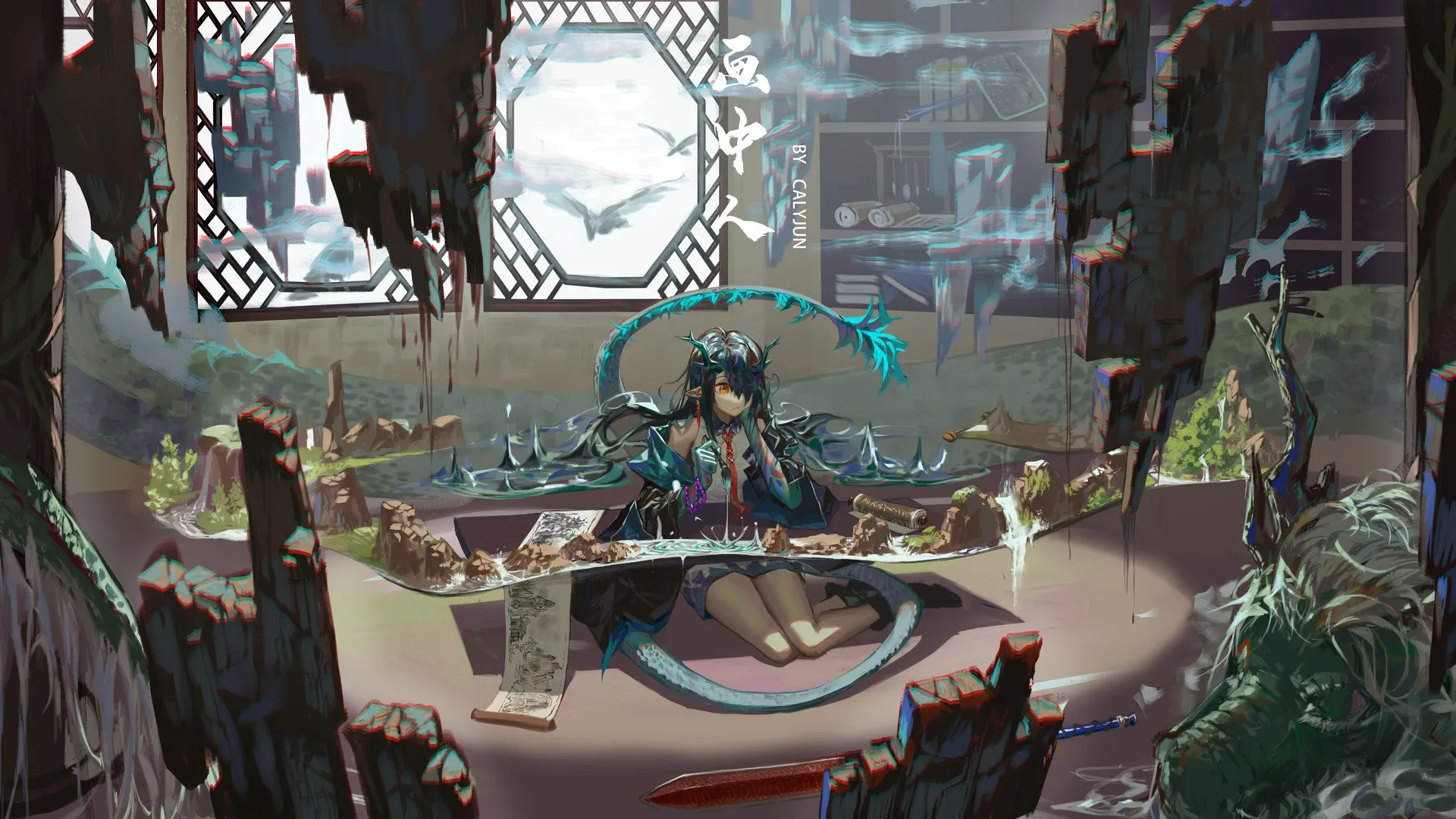 克莱 艺术家 动漫 骑士 黄昏 动漫女孩