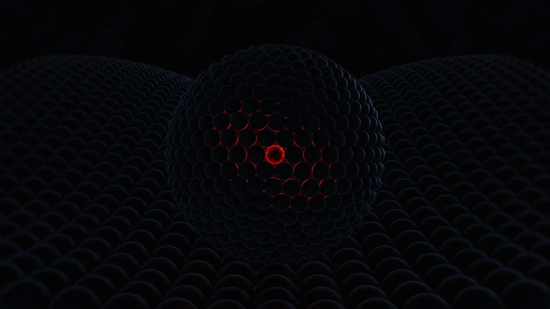 球体 抽象 抽象 发光 深色 红色 AI艺术 平面设计
