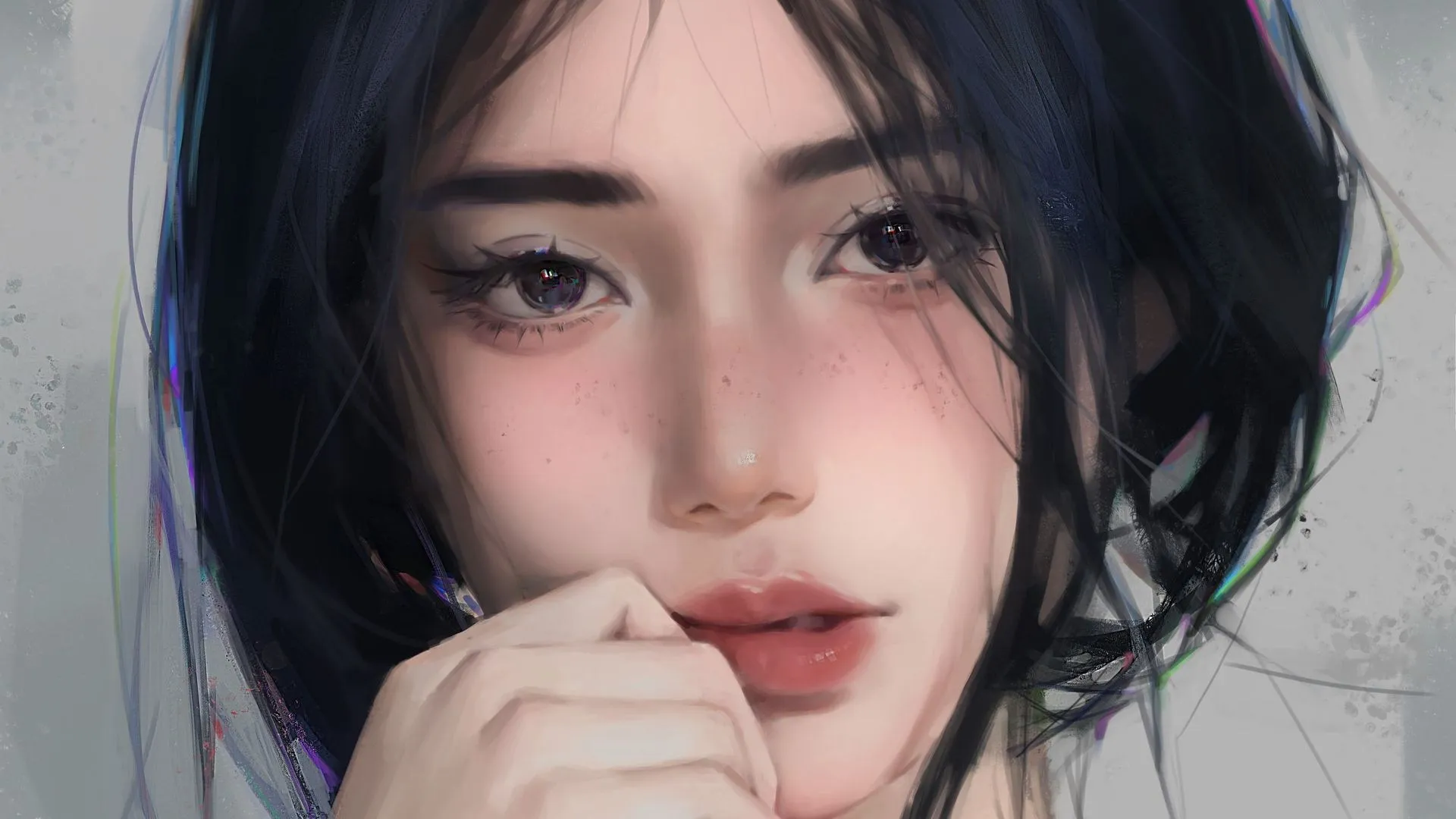 黑眼睛 女人 短发 脸 黑发 电脑壁纸 4K壁纸