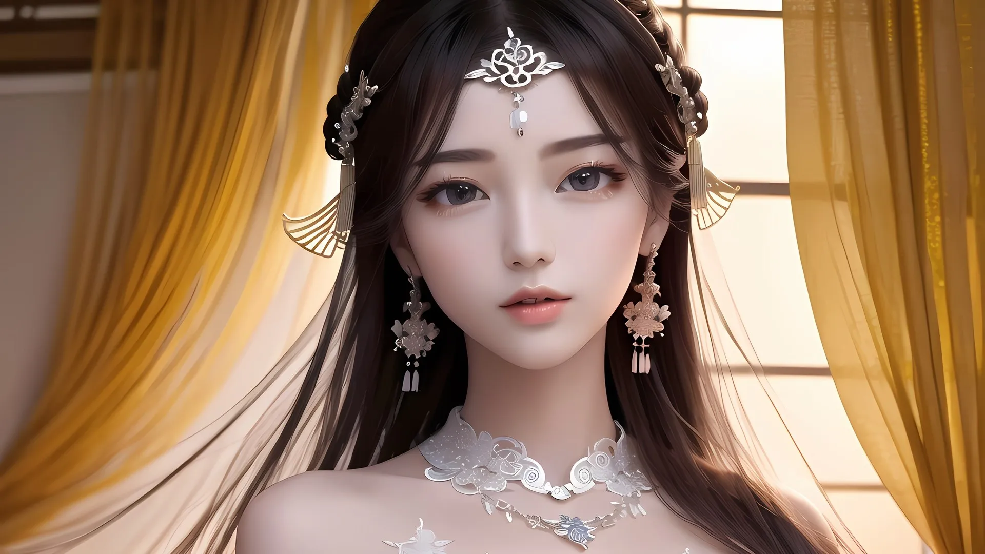 亚洲 女性 人工智能艺术 电脑壁纸 4K壁纸