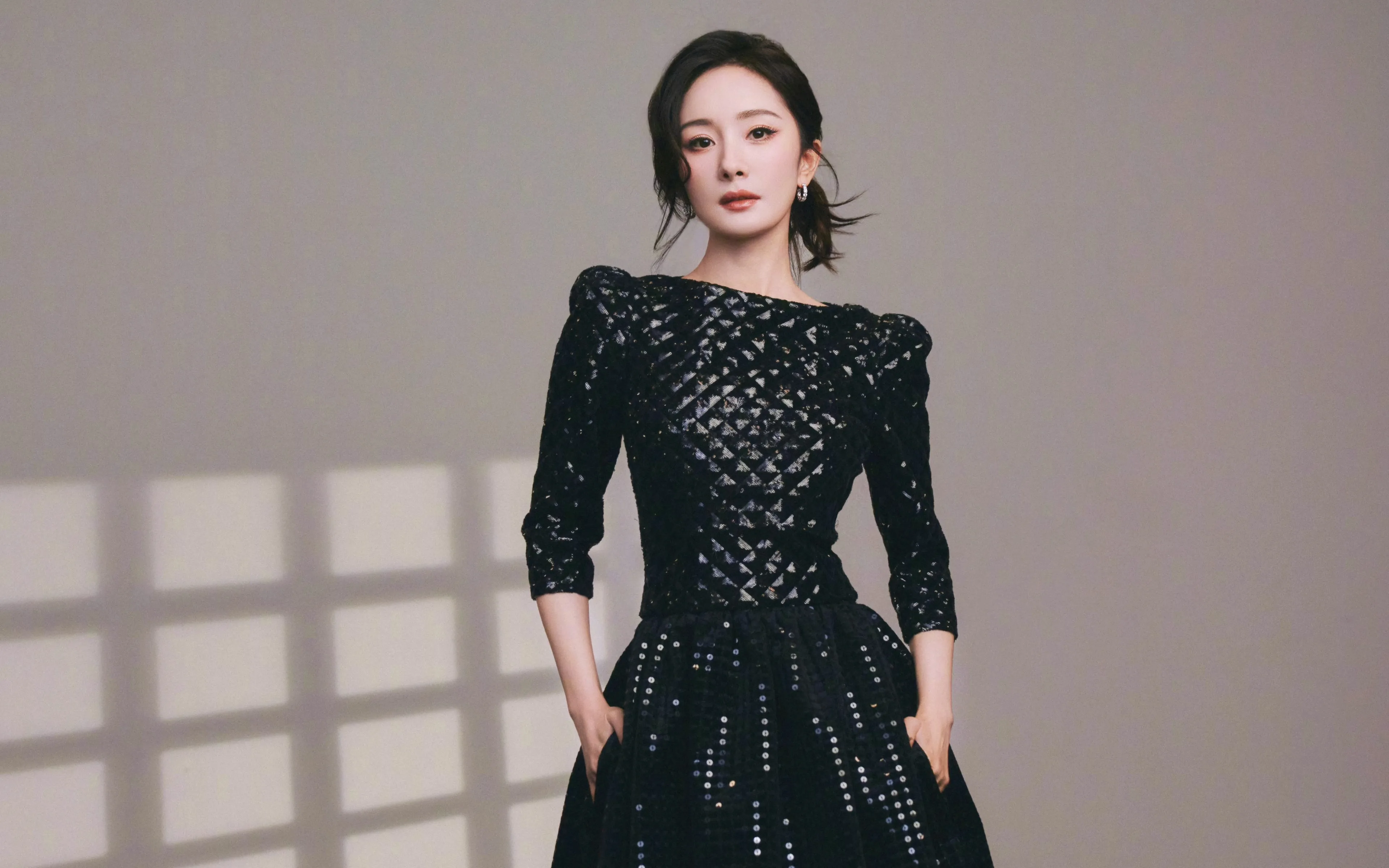 杨幂 黑裙子 个性 气质 美女 4K壁纸