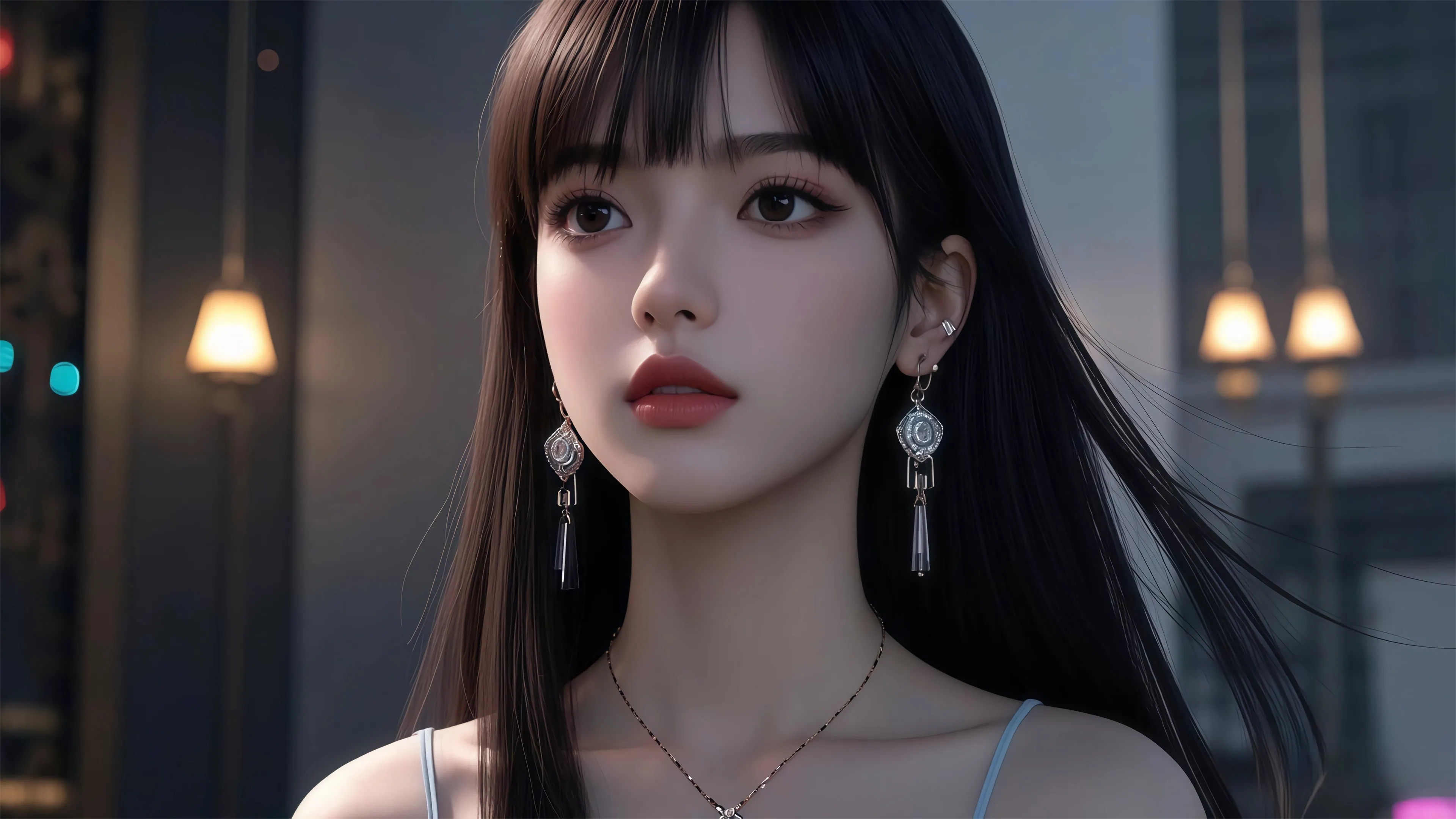 长发 漂亮 女孩 青春 气息 4K壁纸