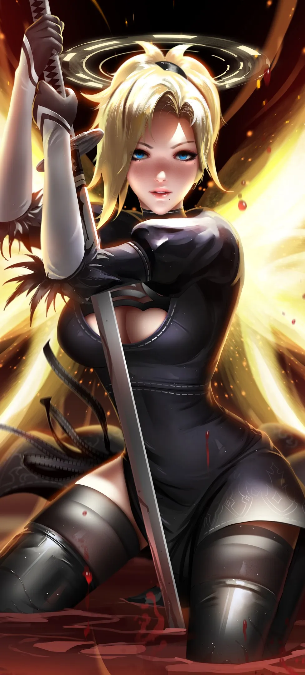 守望先锋 电子游戏角色 女人 金发女郎 手机壁纸 4K壁纸